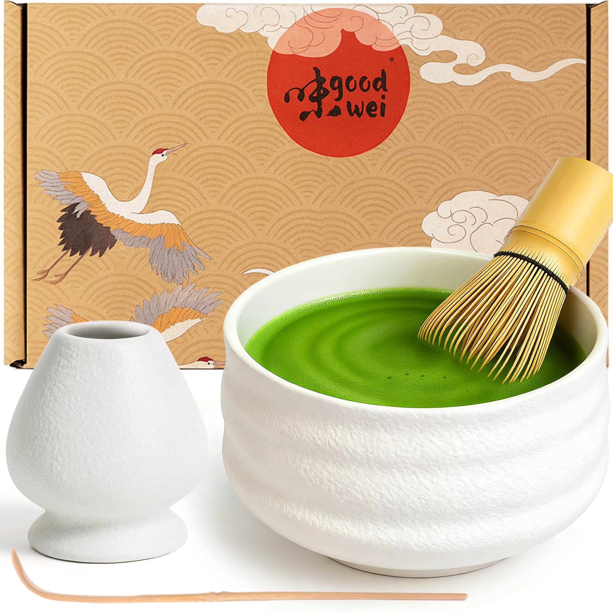Goodwei Teeservice Matcha-Set "Miyuki" 120 mit Chasentate (4-tlg), 1 Personen, Keramik, handgearbeitet