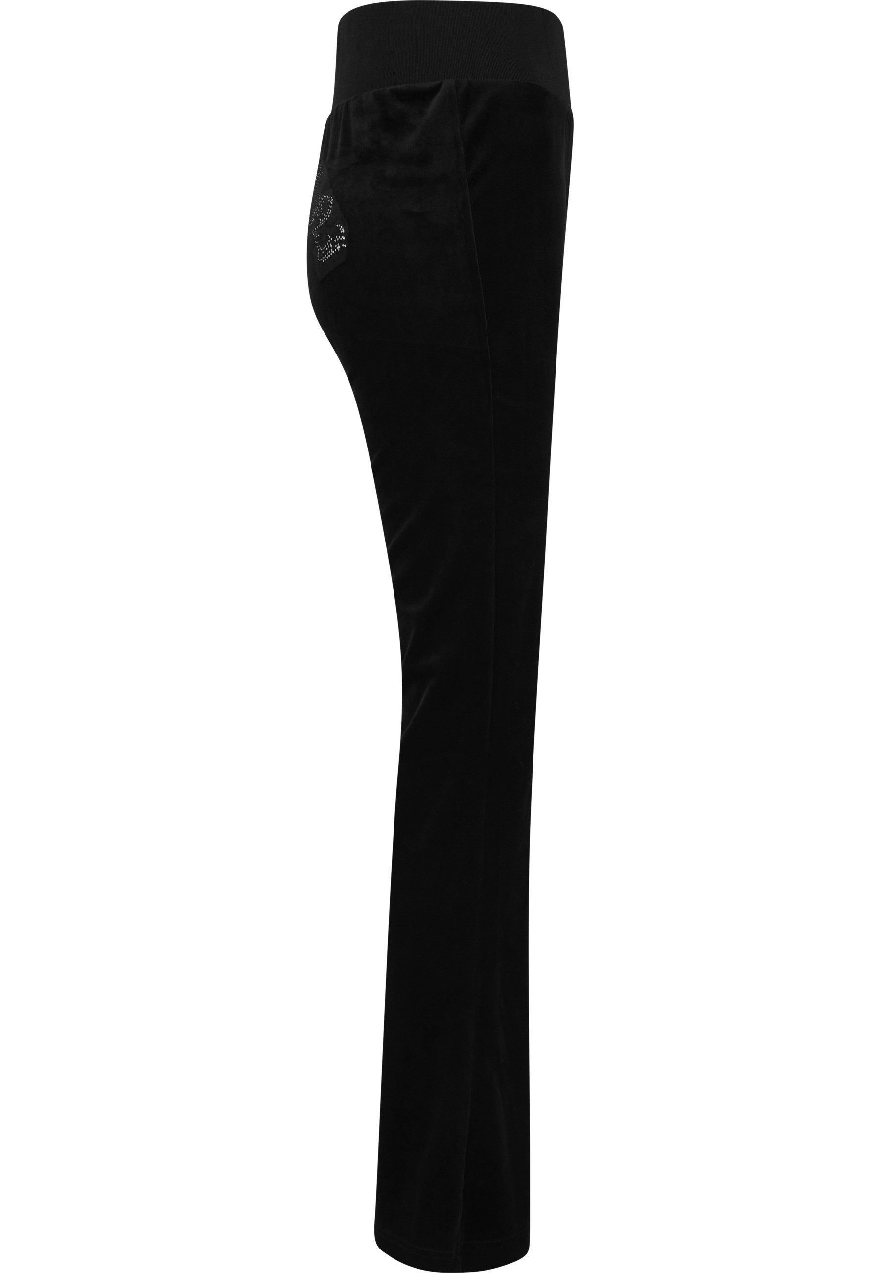 Karl Kani Jogginghose Karl Kani Signature Rhinestone Velours Trackpants (1-tlg)