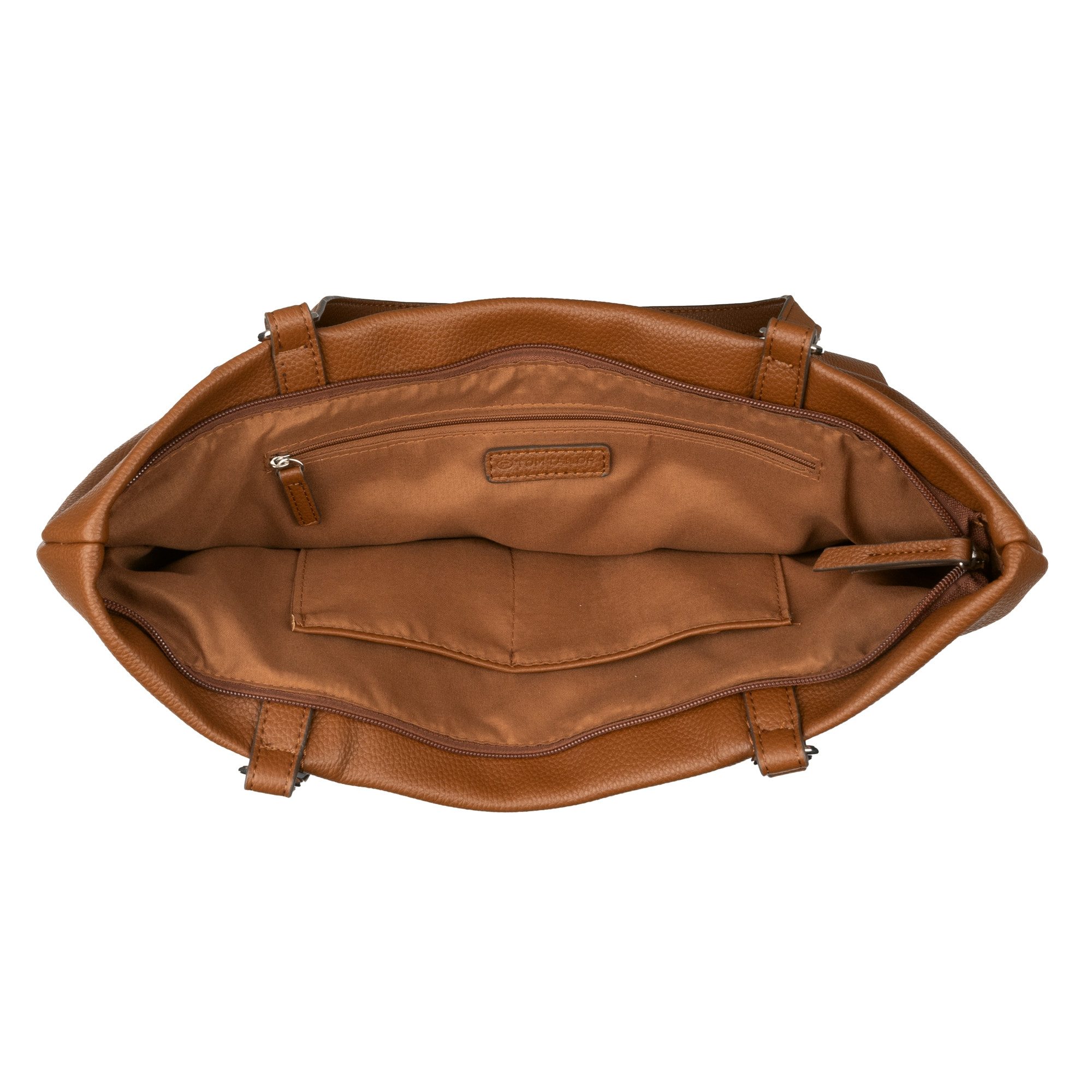 TOM TAILOR Shopper Beca, aus hochwertigem Kunstleder mit funktionalen Details