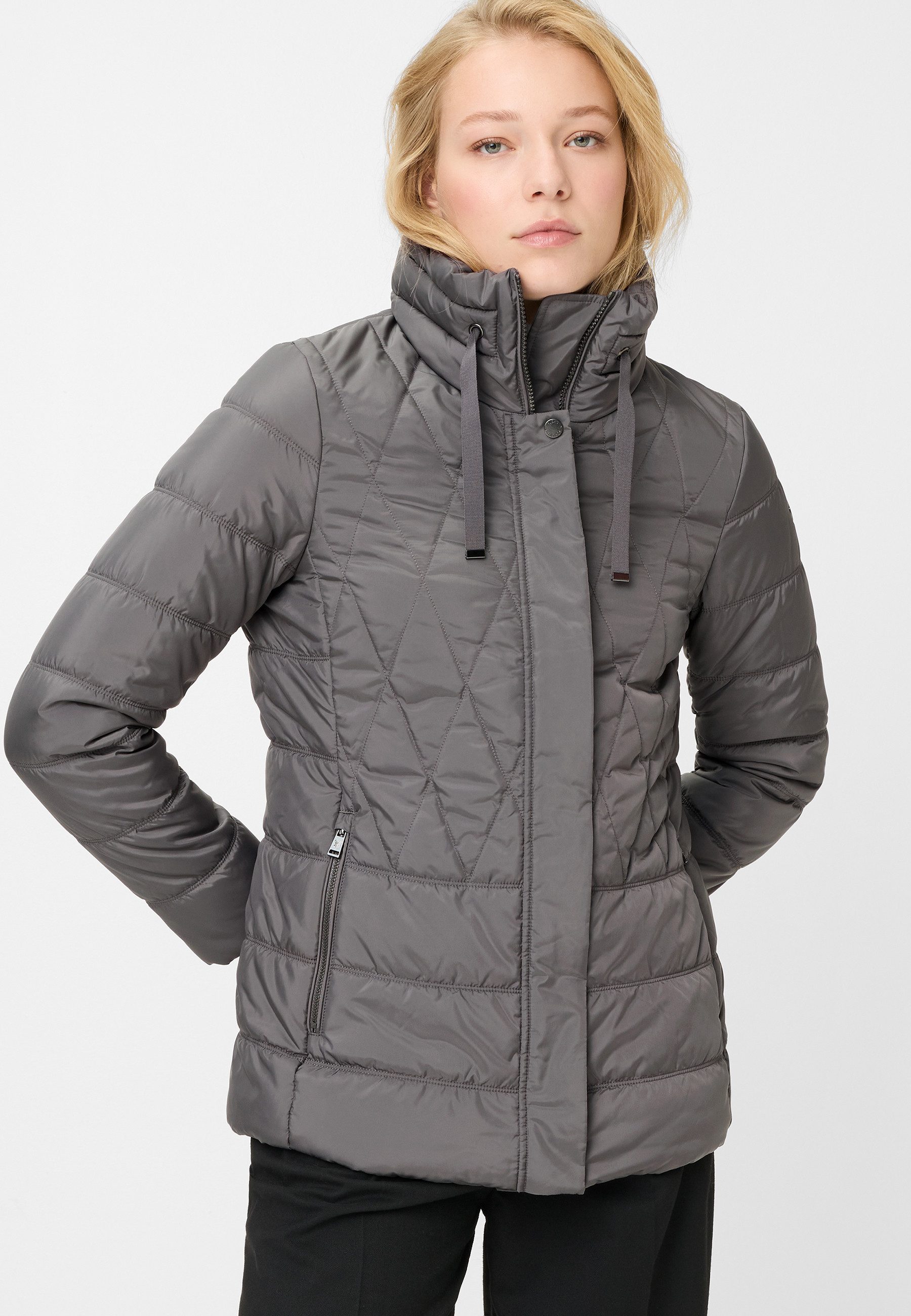 Fuchs Schmitt Steppjacke Steppjacke Stehkragen mit Kordelzug, Regular Fit
