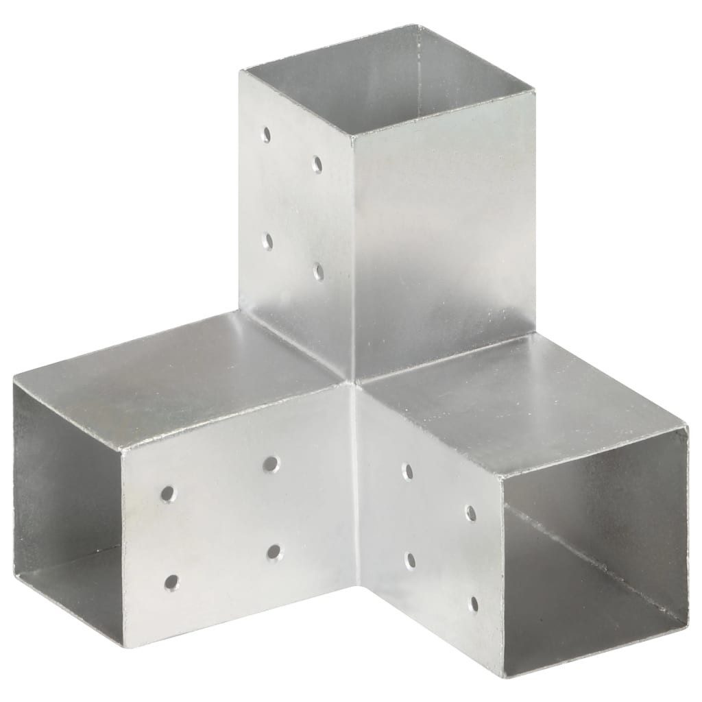 vidaXL Zaunpfosten Pfostenverbinder Y-Form Verzinktes Metall 81 x 81 mm, (1-St)
