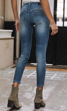 Freeman T. Porter 7/8-Jeans Alexa Cropped Super Stretch Denim Pacific Stretch Anteil, Cropped, Skinny Jeans