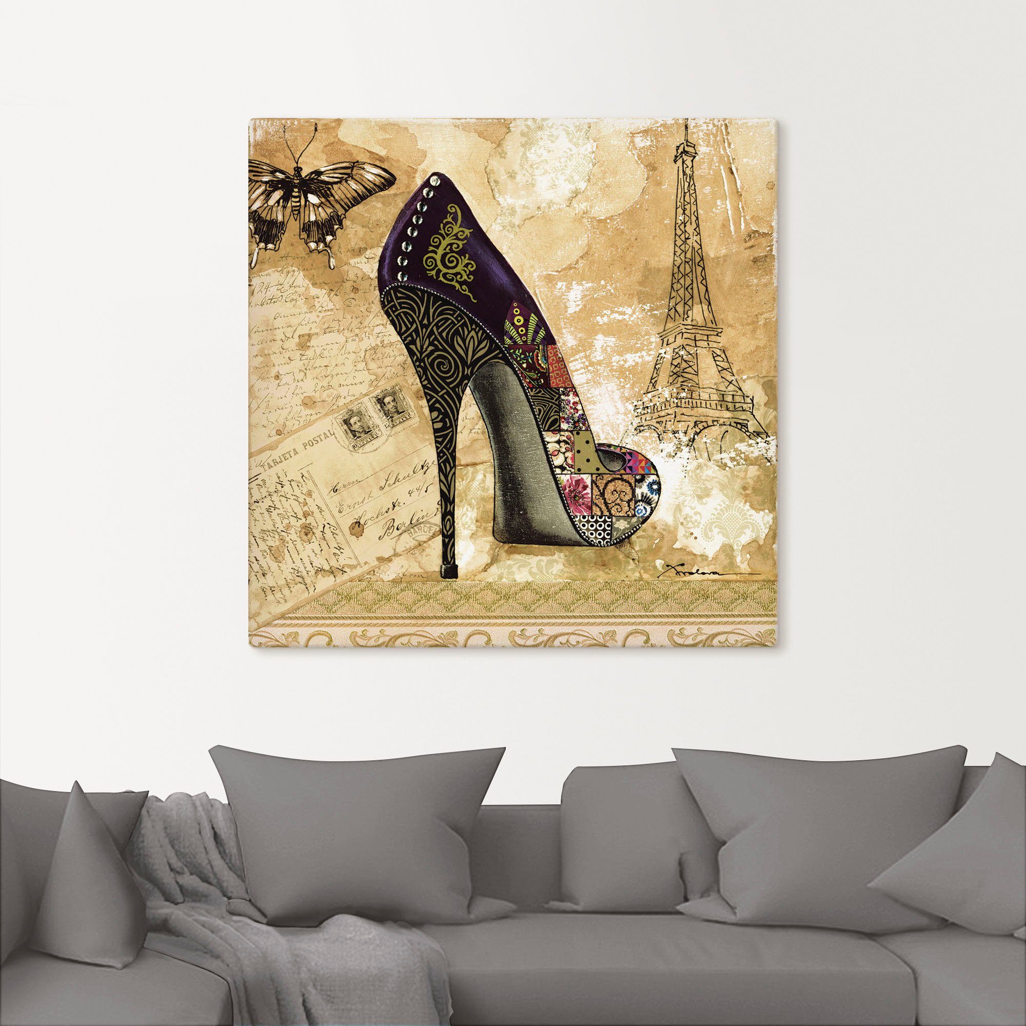 Artland Leinwandbild Veränderliche Zeiten IV - Stiletto, Modebilder (1 St), auf Holzrahmen gespannt
