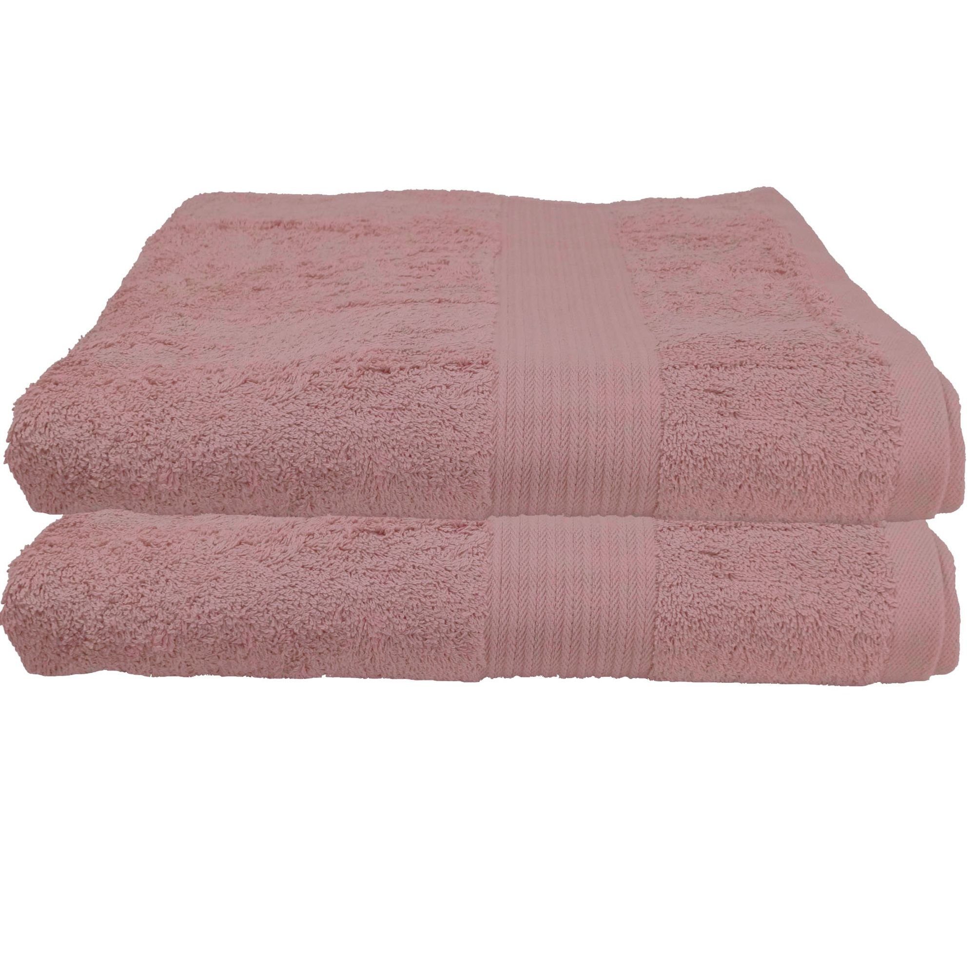 (2-St) Badetuch cm, 100 Rosa-Badetuch Julie x 2-Badetuch-Pastell Julsen Baumwolle 150