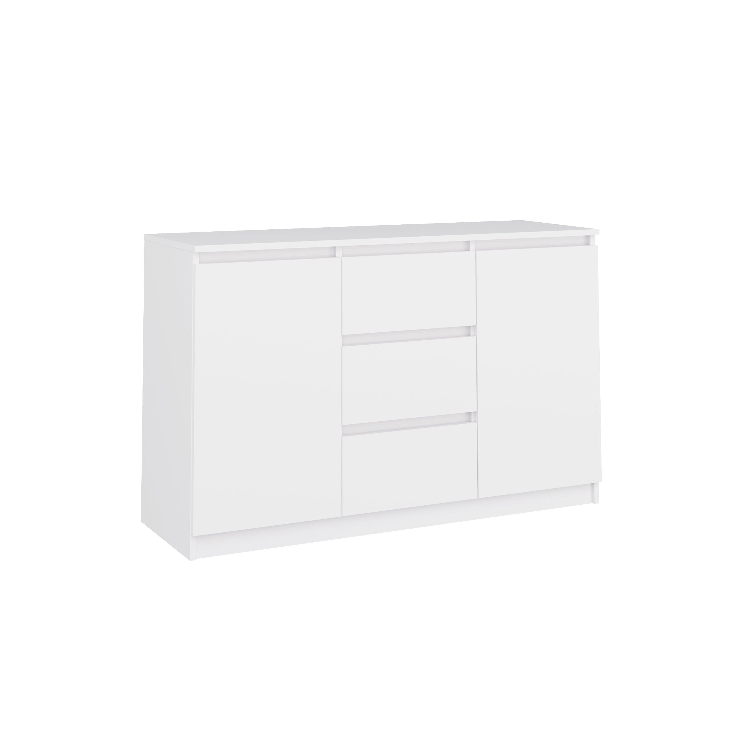 Raumhirsch Furniture Kommode Sideboard 120 cm breit (Maße 40 x 120 x 75 cm mit 2 Türen, 3 Schubladen), verschiedene Farben