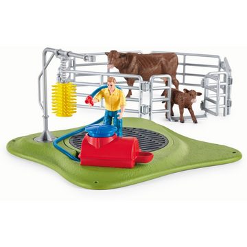 Schleich® Spielfigur Farm World Kuh Waschstation