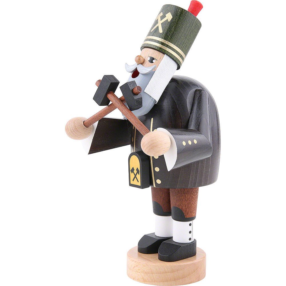 KWO Kunstgewerbe Werkstätten Räuchermännchen Bergmann mit Hammer und Schlägel (20cm) Räuchermann von KWO – Bild 3 von 3
