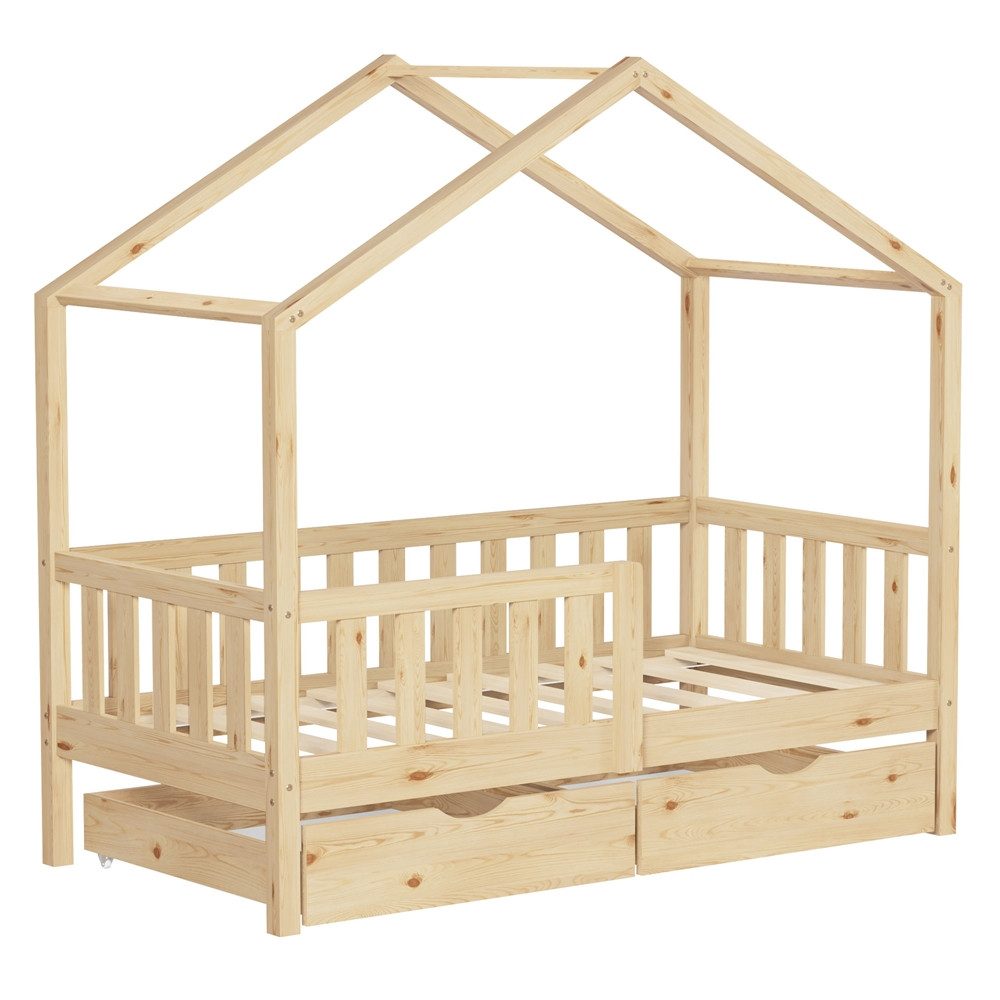 ML-DESIGN Spielbett Hausbett Kinderbett inkl. 2 günstig online kaufen