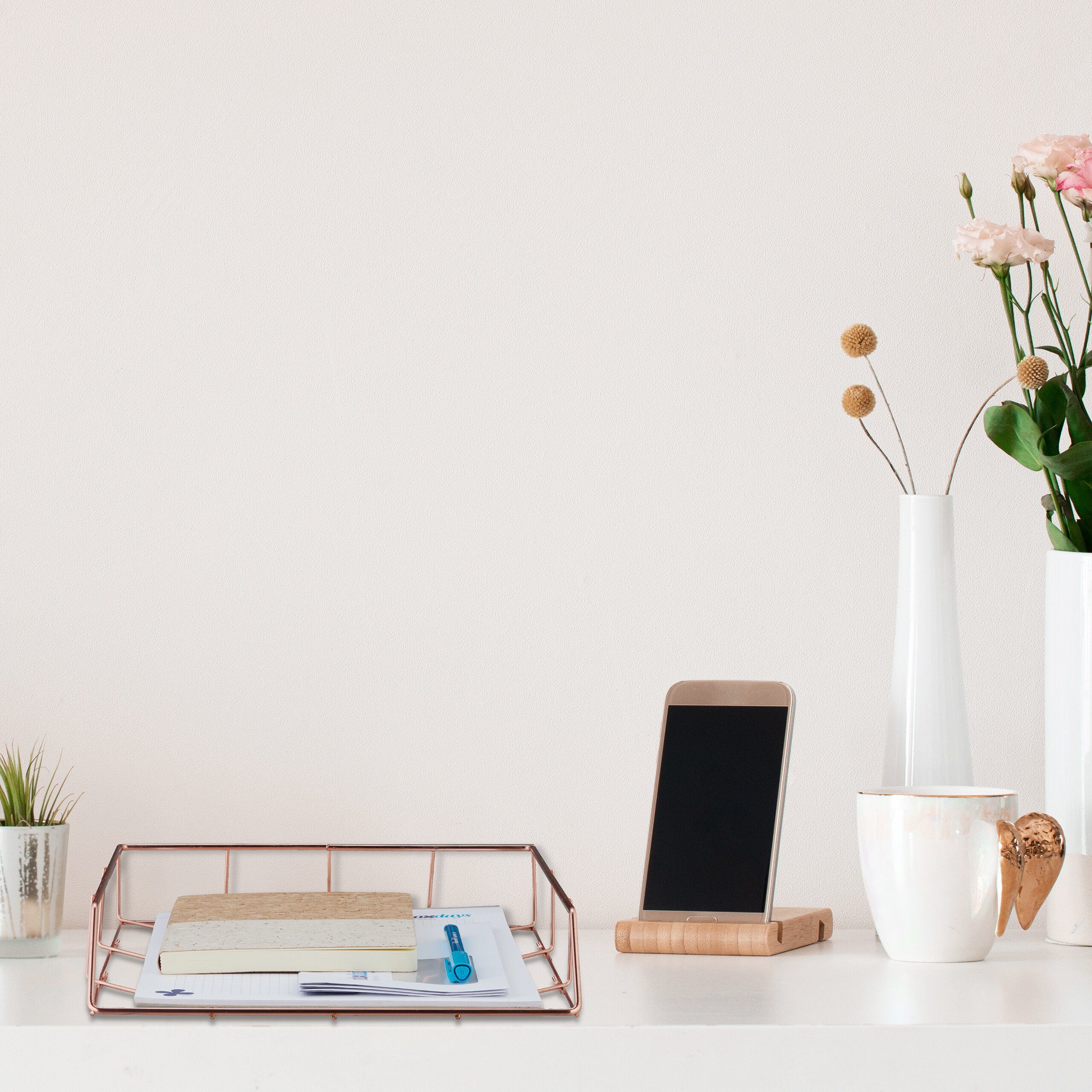 relaxdays Briefablage 2er Set Briefablage roségold