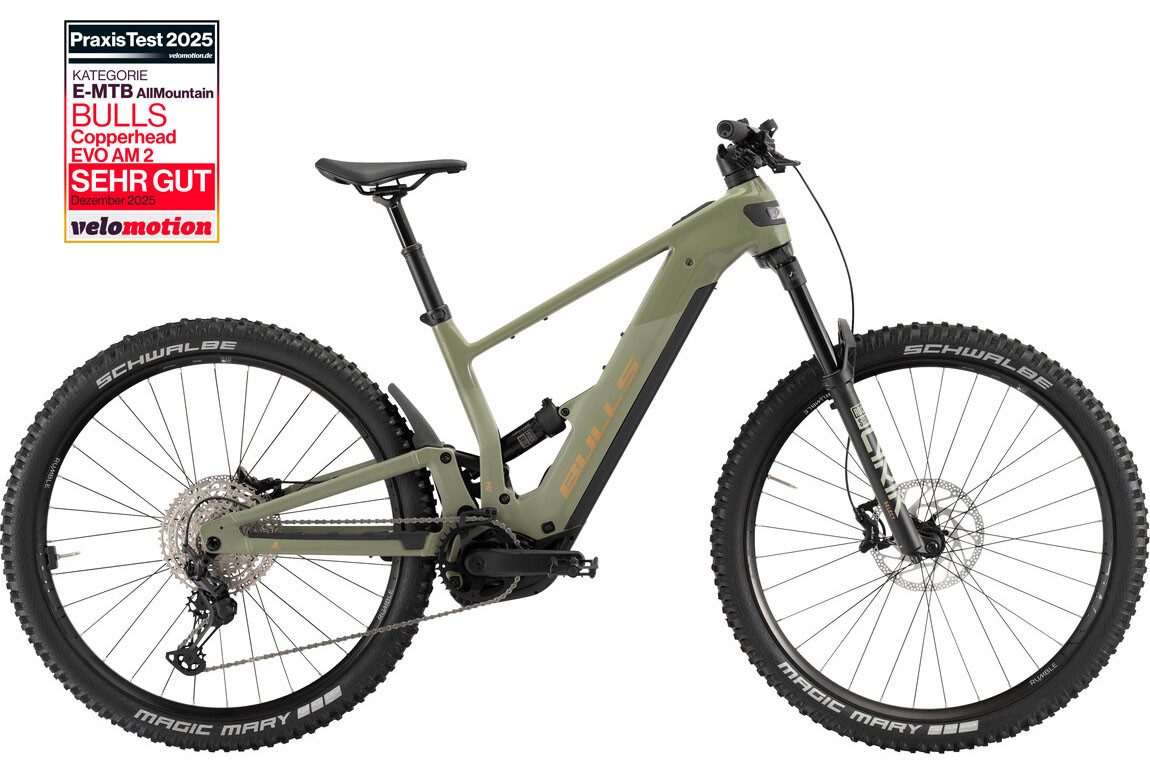 Bulls E-Bike Bulls Copperhead EVO AM 2 800 Wh grün 2026, 12 Gang SHIMANO Deore XT RD-M8100 shadow+, Kettenschaltung, Bosch Performance Line CX GEN5 smart System, 800 Wh