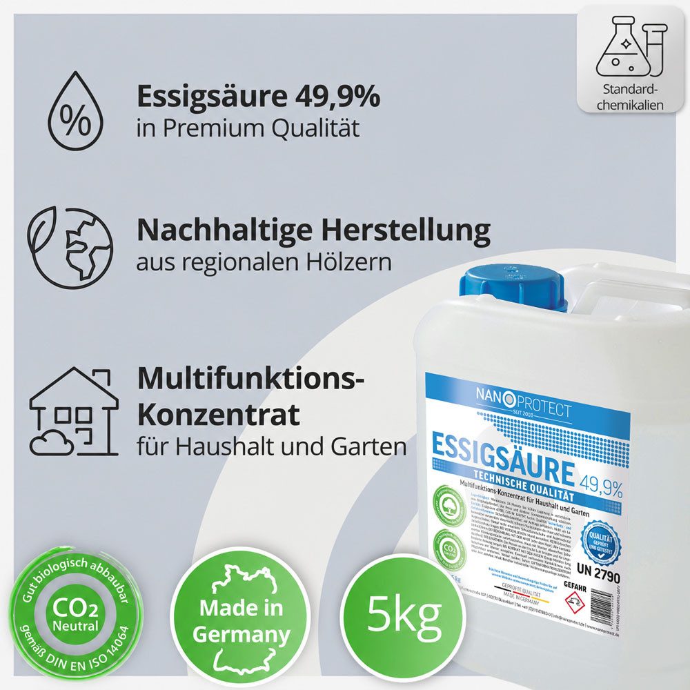 Nanoprotect Essigsäure 49,9% Reinigungskonzentrat