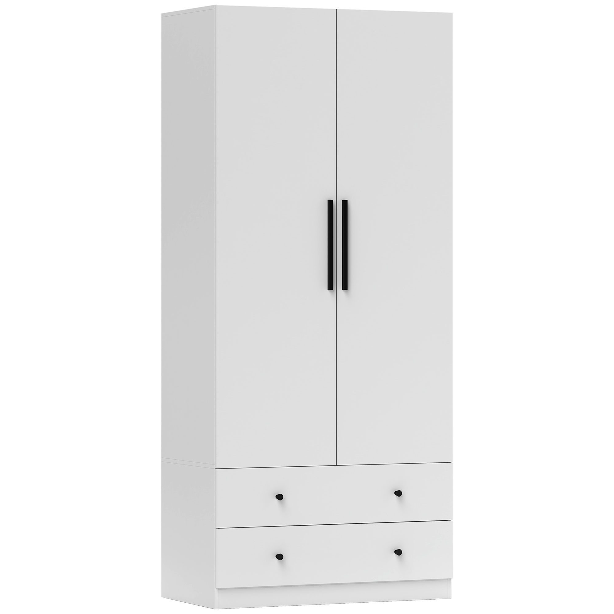 HOMCOM Kleiderschrank 2-türig mit Kleiderstange und günstig online kaufen