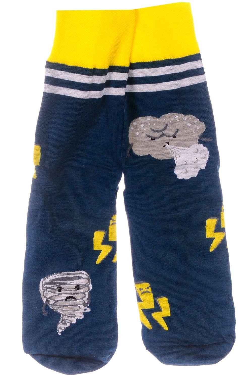 Martinex Socken 1 Paar Socken lustige bunte witzige Strümpfe mit Tormado Motiv elastisch, weich, 34 35 36 37 38 39 40 41 42 43 44 45 46