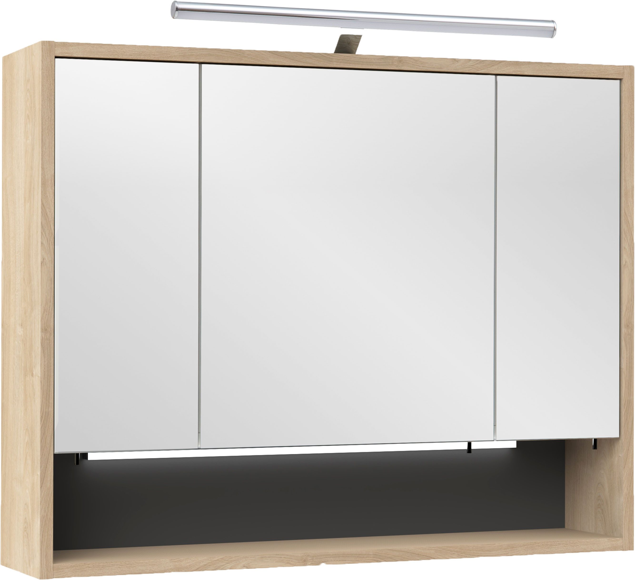 Schildmeyer Spiegelschrank SONDERBY, inkl. Beleuchtung, Breite 60 cm, 3 Türen, MADE IN GERMANY (1-St) Türen mit Anschlagdämpfung, MADE IN GERMANY