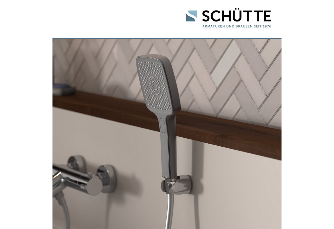 Thumbnail - Schütte Handbrause HAWAII, 3-fach verstellbar, mit Antikalknoppen, wassersparend, rund