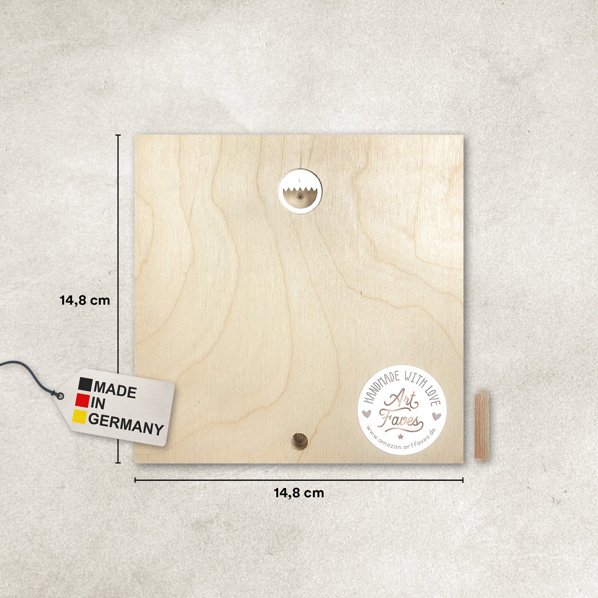 ARTFAVES Holzbild Holzschild mit Spruch - Danke für jeden Moment mit dir, kleines Dankeschön-Geschenk als Deko