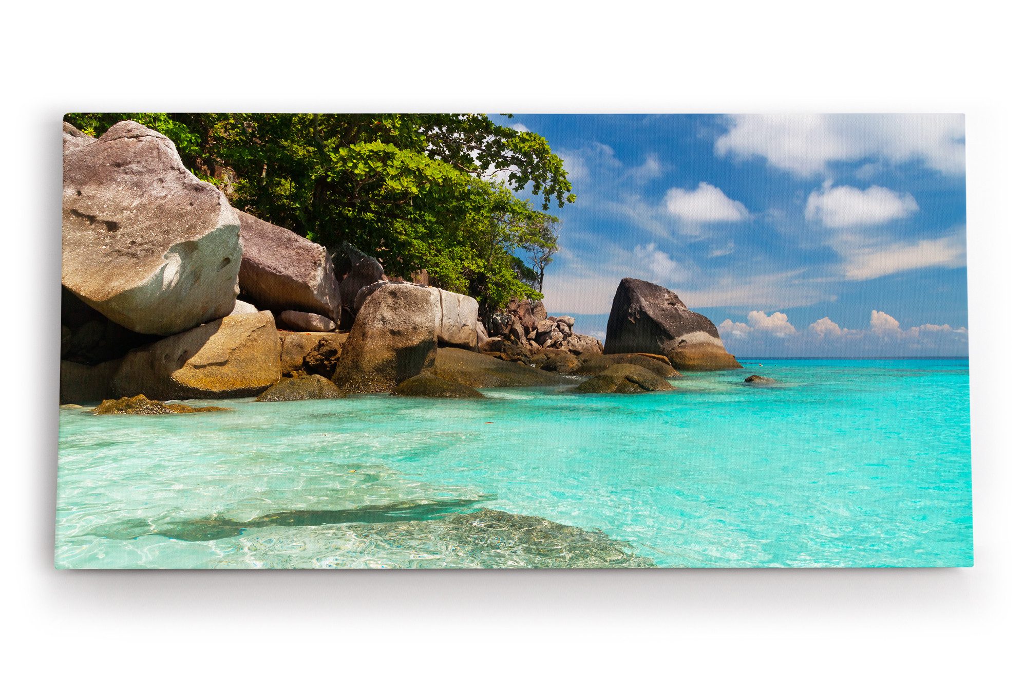 Leinwandbild Karibik Meer Türkis Sommer Sonnenschein Urlaub