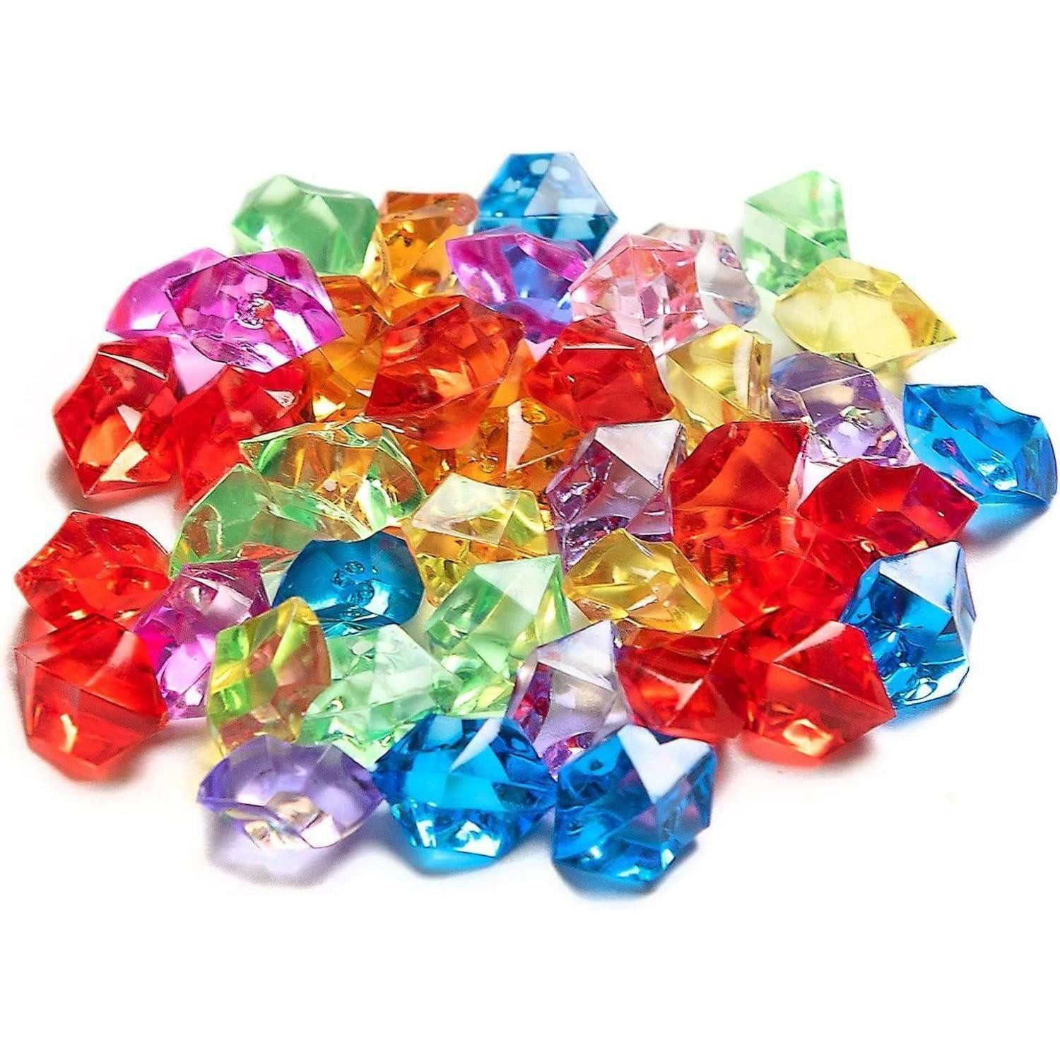 LuxusKollektion Edelstein 300 Stück Glassteine bunt Kinder Edelsteine Deko Diamanten Aquarium – Bild 3 von 5