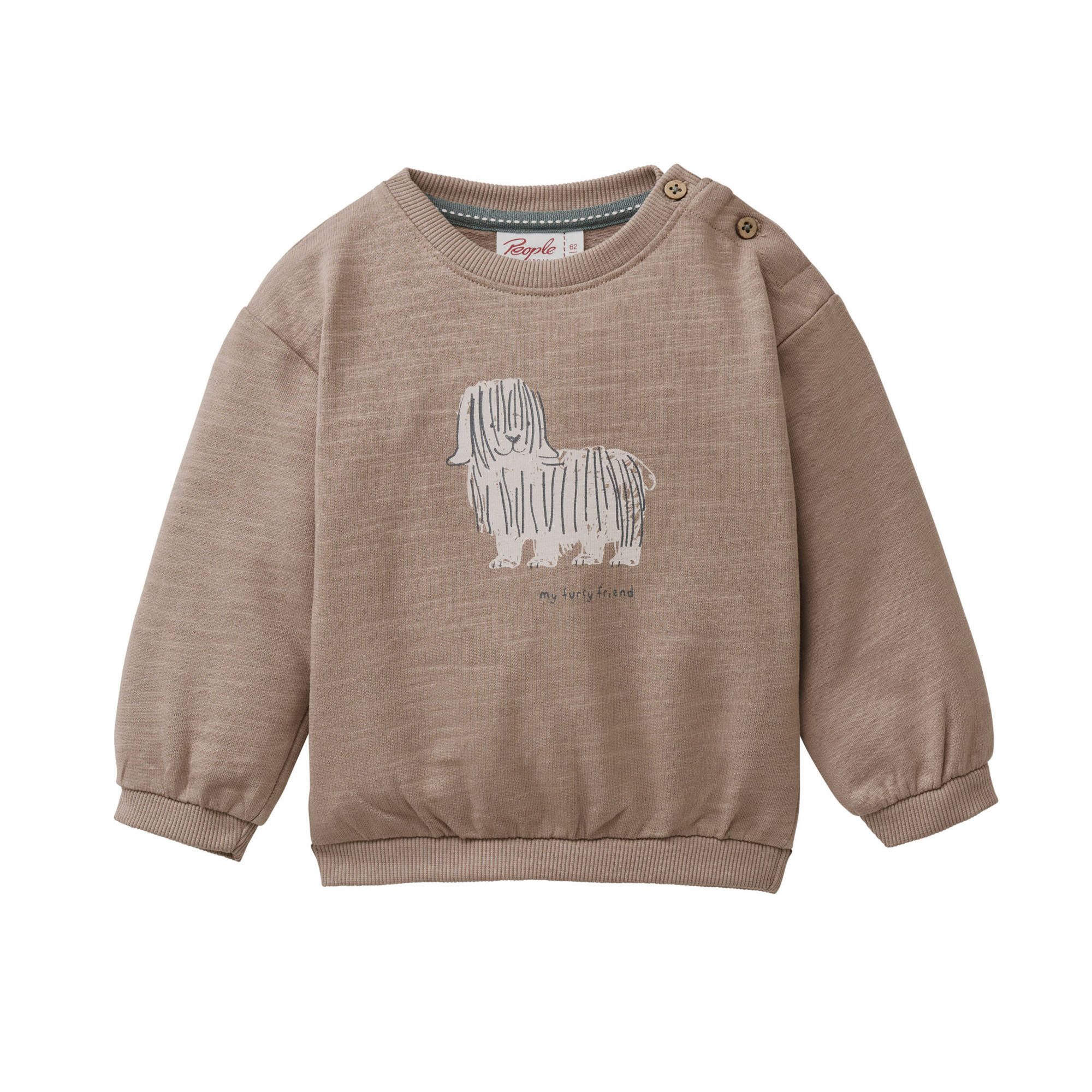 People Wear Organic Sweater braun uni, "Hund"