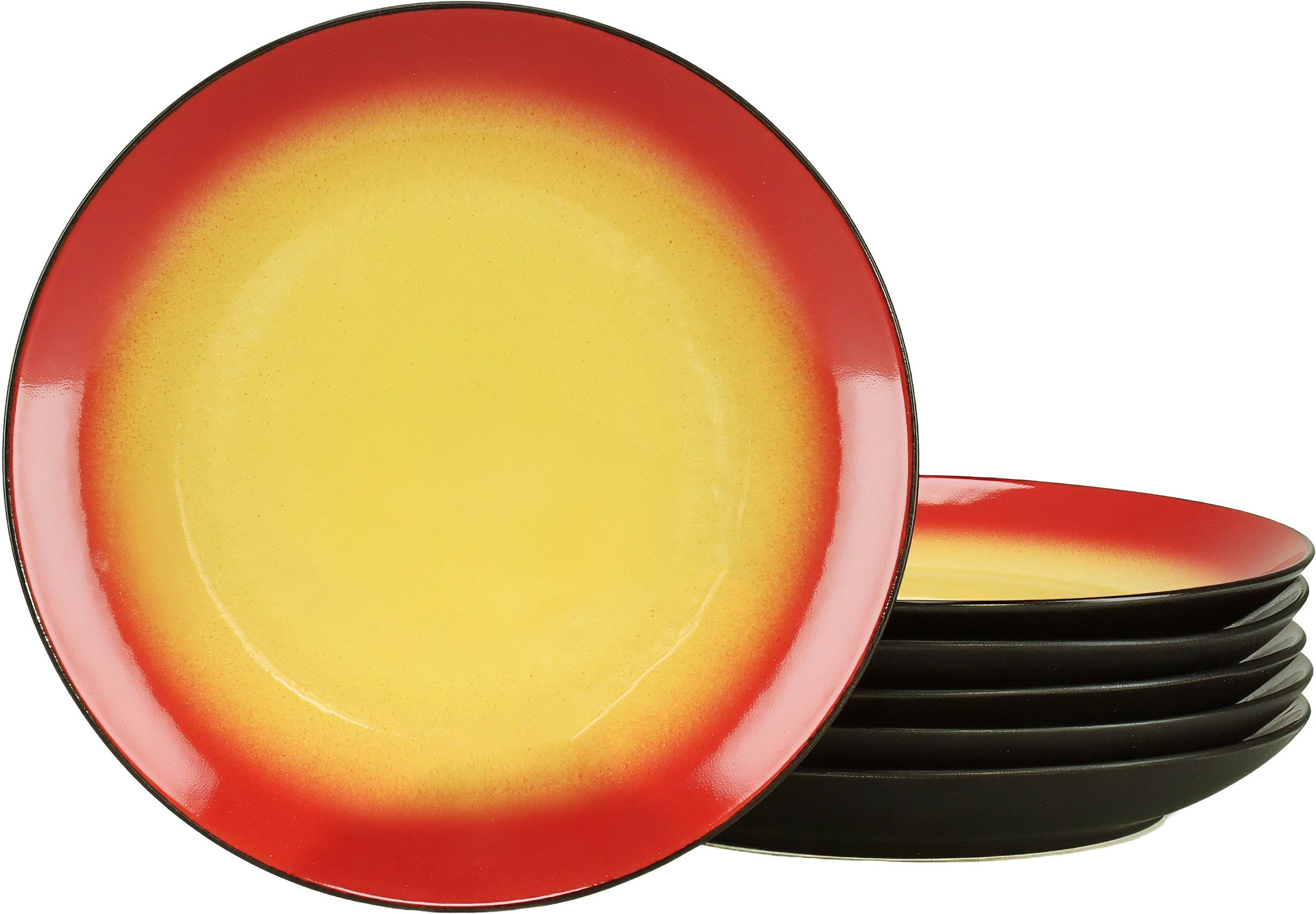 CreaTable Speiseteller Hot, Teller-Set, 6-tlg., (6 St), Moderne Coupeform, außergewöhnliches Design