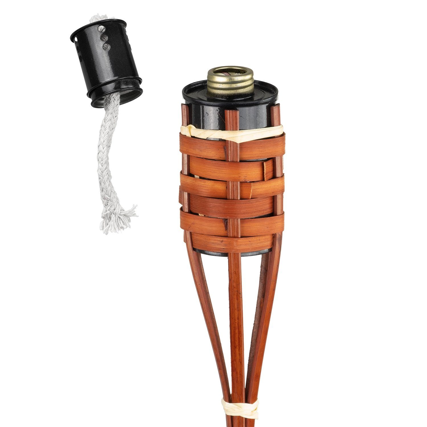 Moritz Dekoobjekt 5x Gartenfackel deluxe 60 cm dunkelbraun, Outdoor