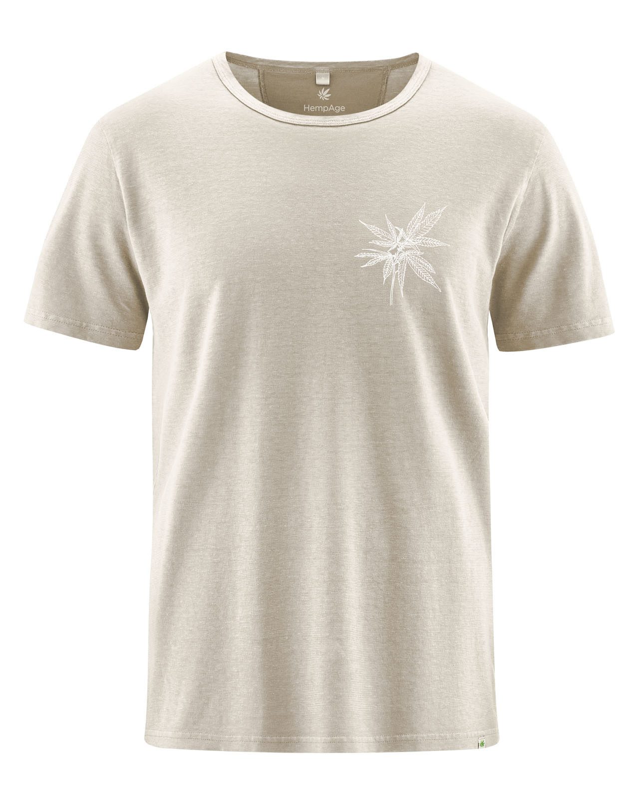 HempAge T-Shirt Zeitloses T-Shirt mit Print aus Hanf/Biobaumwolle - Normal Fit