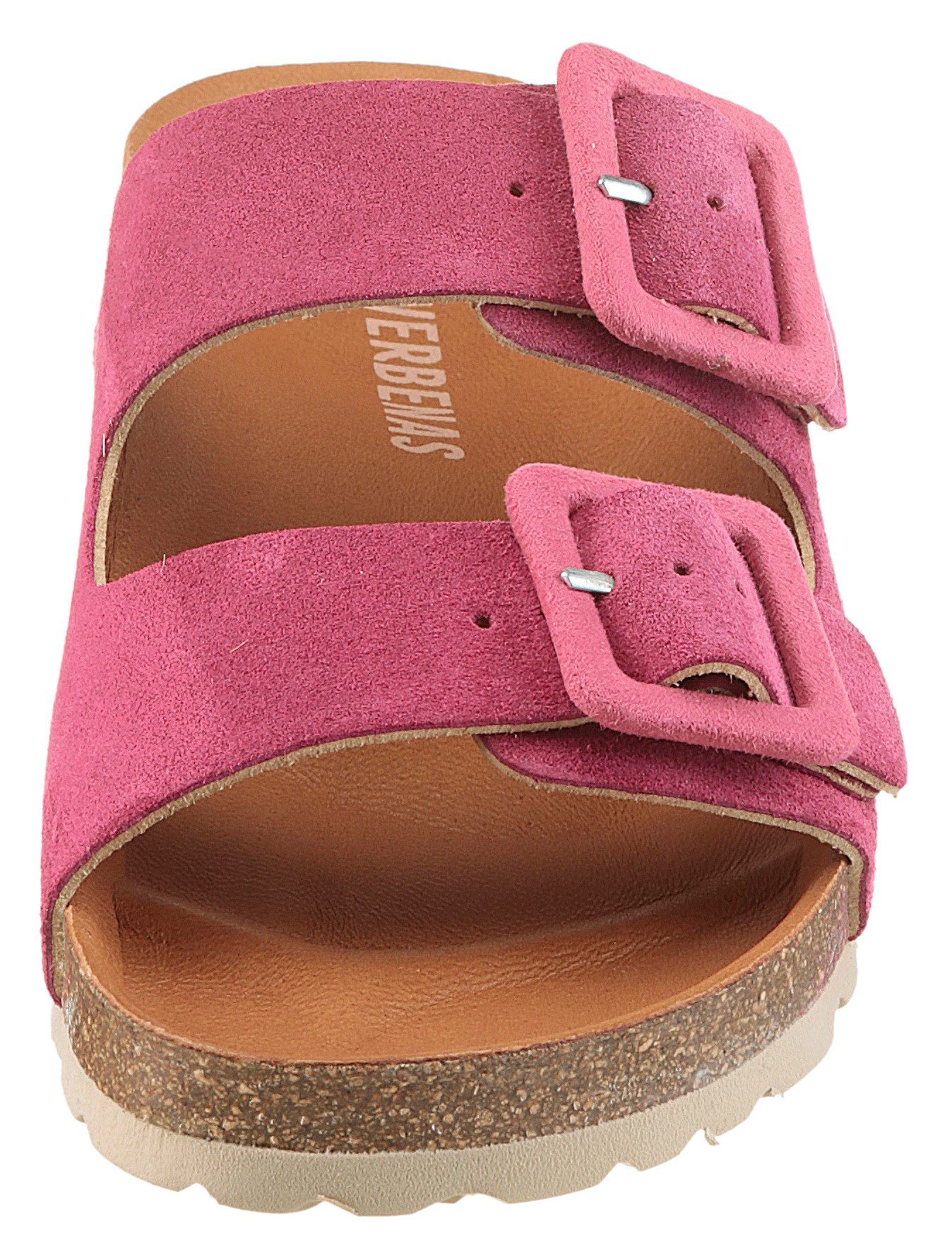 VERBENAS Randell Velour Pantolette Sommerschuh, Schlappen, Hausschuh, Urlaubschuh mit Softfußbett