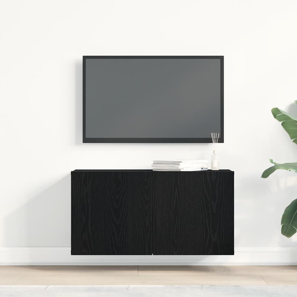 vidaXL Schuhschrank TV-Schrank Schwarze Eiche 80 günstig online kaufen