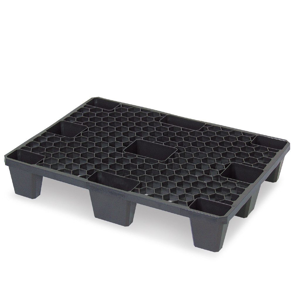 BRB-Lagertechnik Dekopalette 5x Kunststoffpalette im halben Euromaß, LxBxH 800x600x140 mm, Schonende Lagerung von Sackware oder anderen empfindlichen Waren
