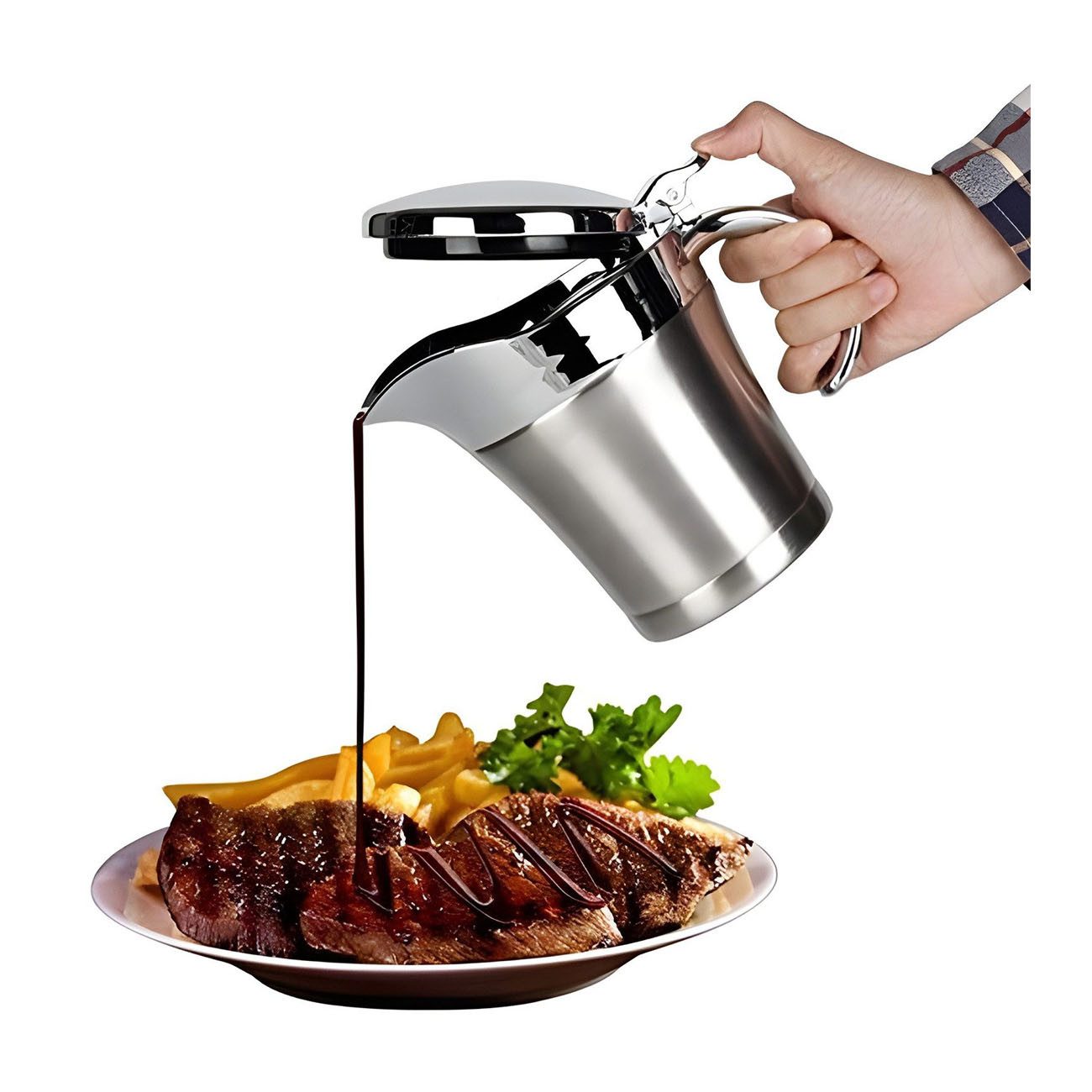 FELIXLEO Sauciere Edelstahl Thermo-Sauciere 450ML, (1-tlg)