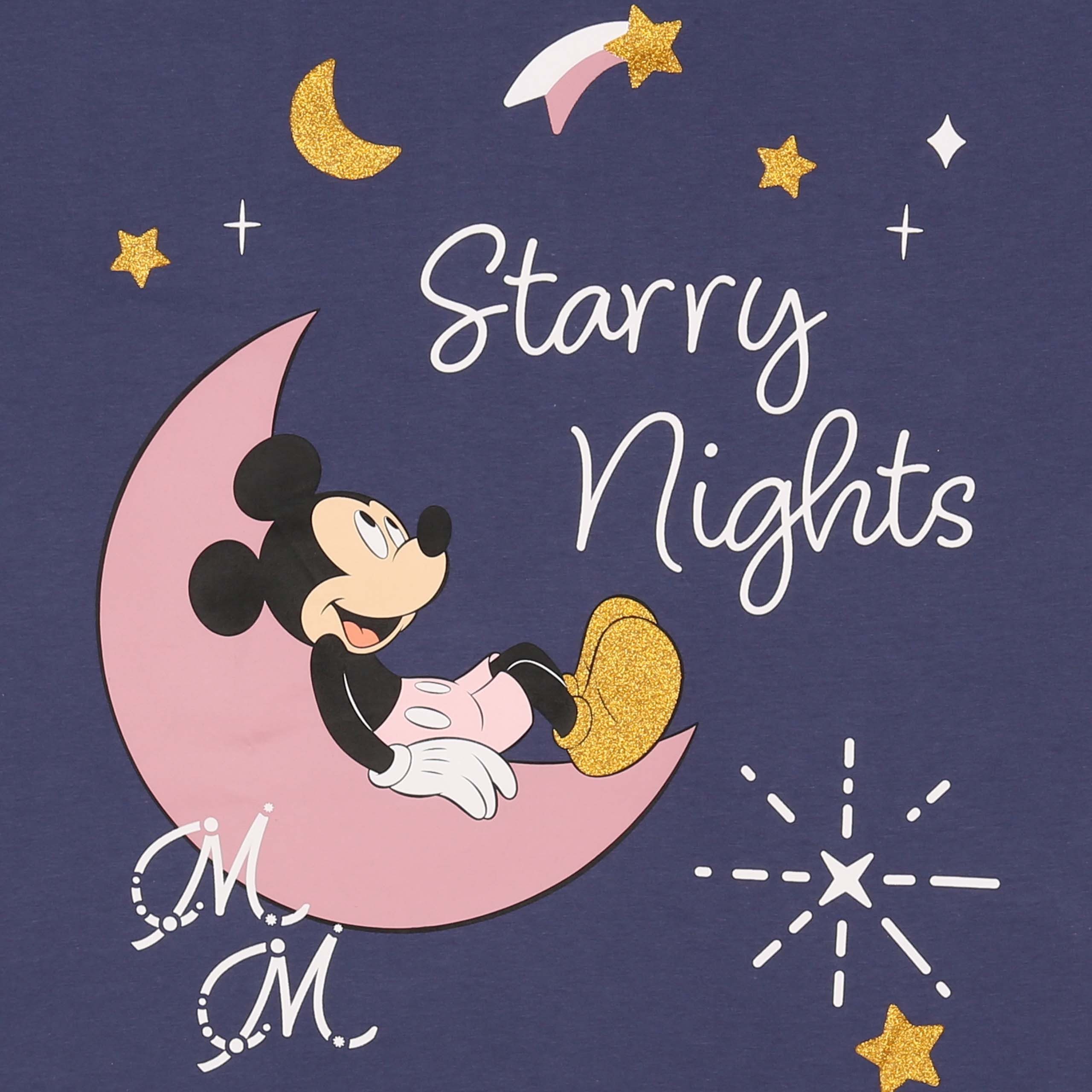 Disney Mickey Mouse Nachthemd DISNEY Mickey Mouse Damen-Nachthemd, 100% Baumwolle, Schlafshirt – Bild 3 von 5