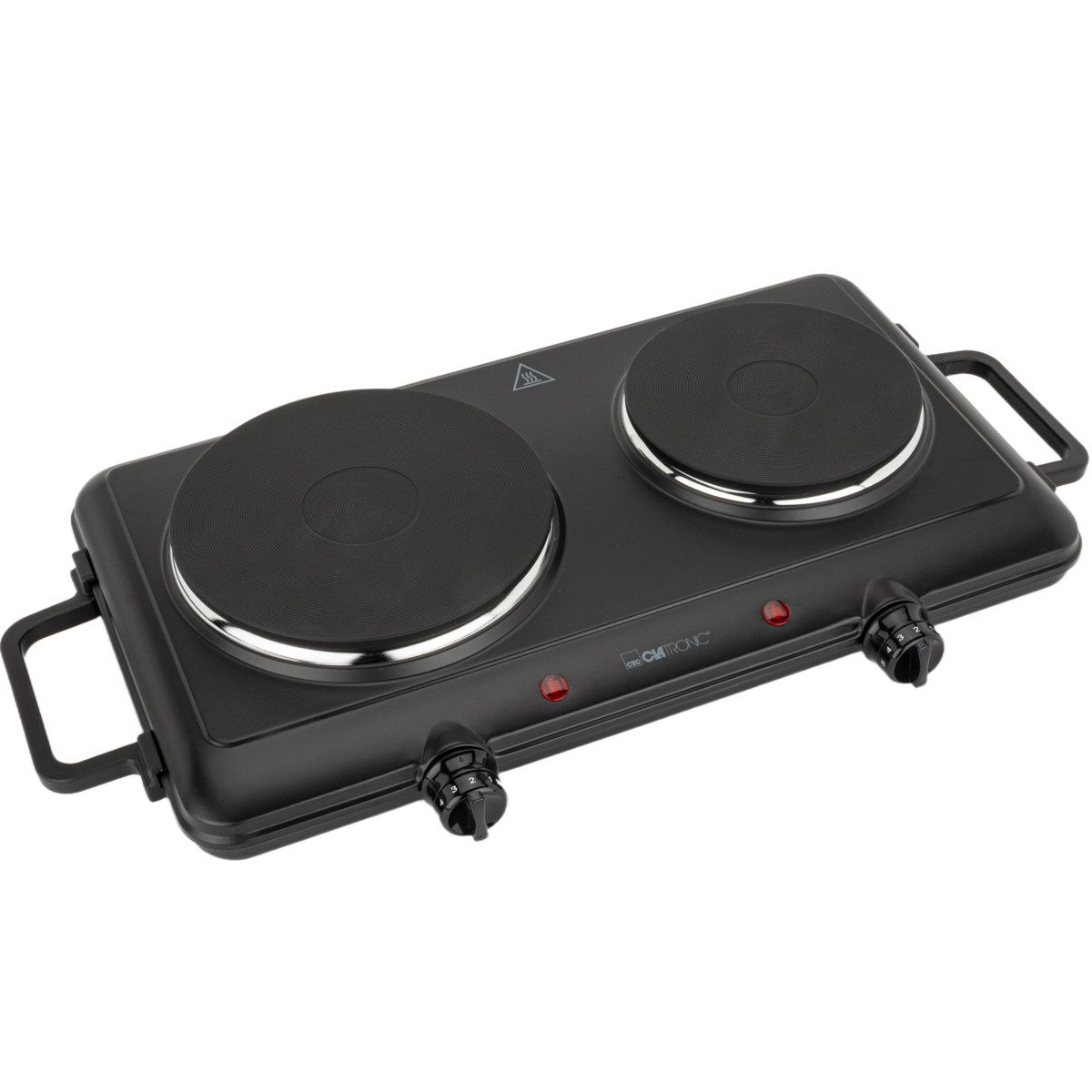 CLATRONIC Doppelkochplatte DKP 3583, für Camping, Küche, Büro, Ø ca. 180 mm & 150 mm