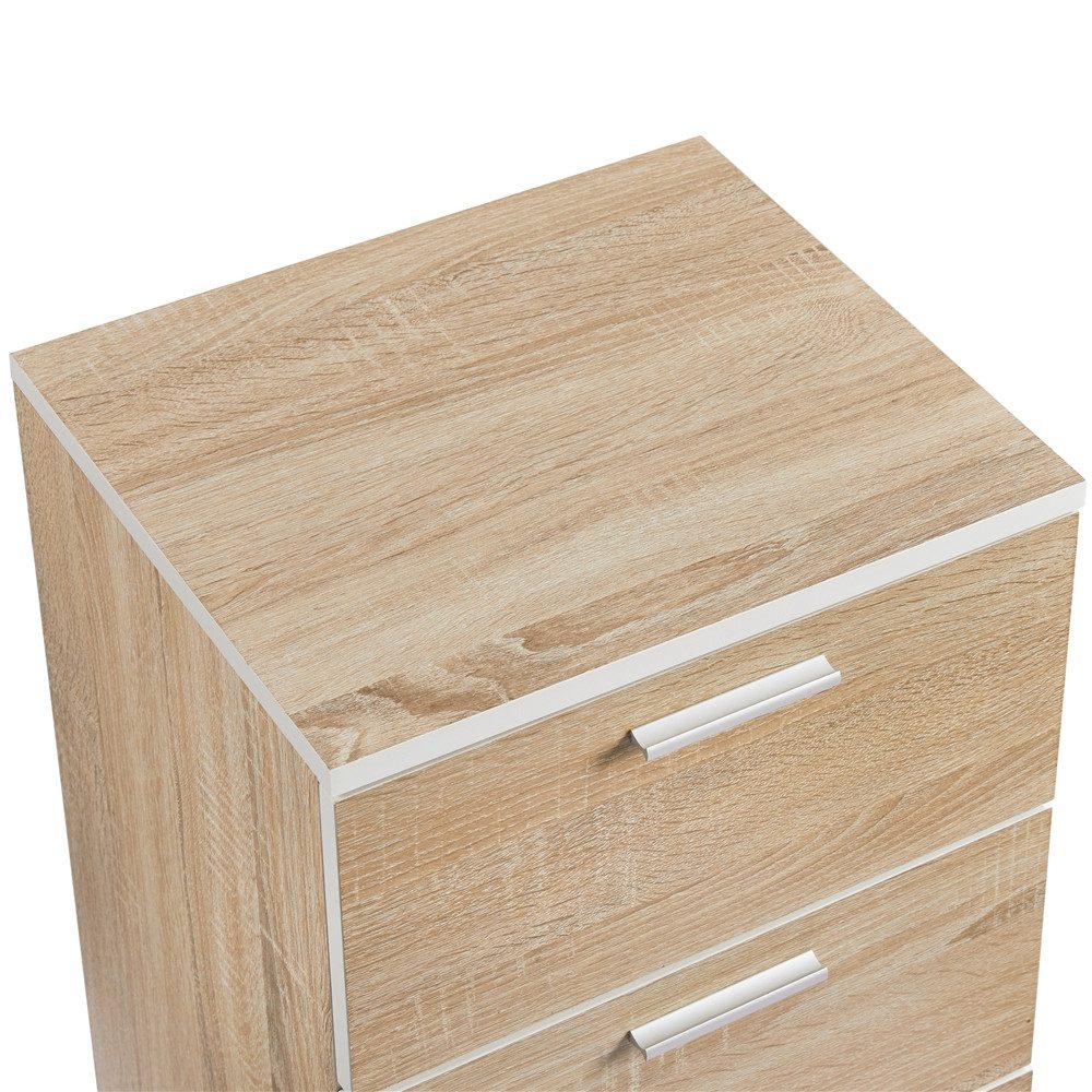 Yaheetech Nachttisch Beistelltisch (1-St), Nachtschrank mit 3 Schubladen, 40 x 35 x 60,5 cm