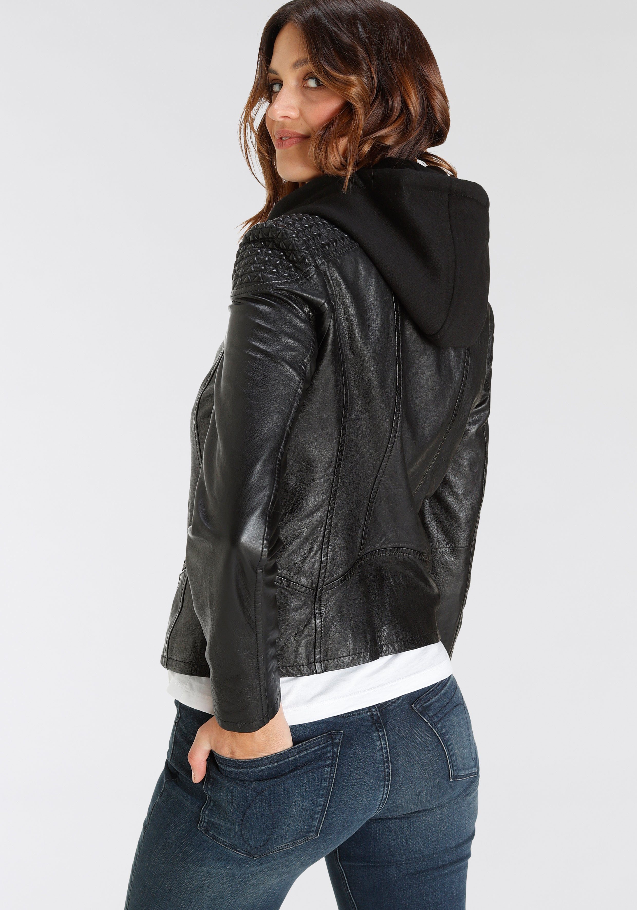 Mauritius Bikerjacke GWNiruh mit Nieten-Details an günstig online kaufen
