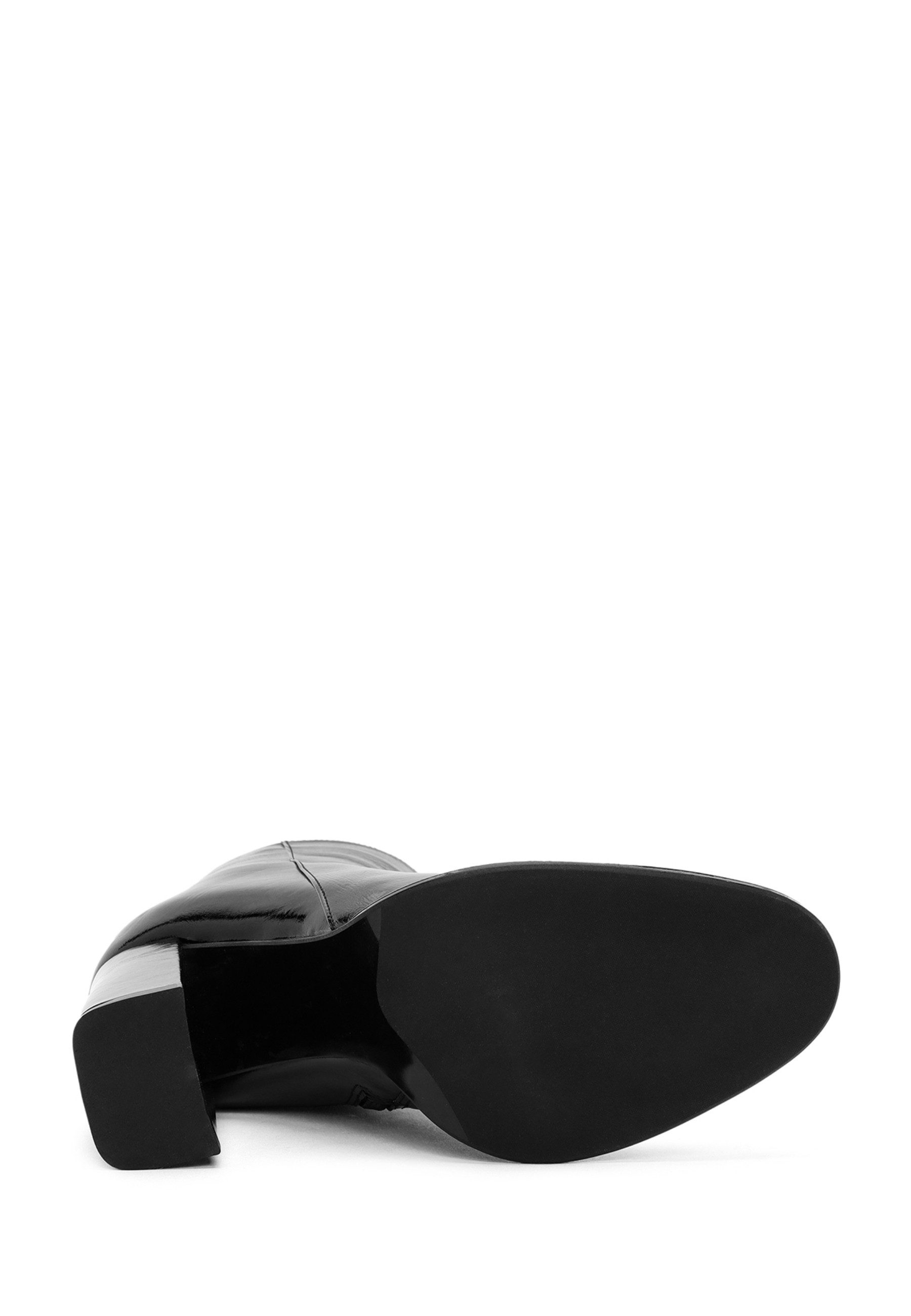 Derimod Absatz-Stiefeletten aus Lackleder Ankleboots Reißverschluss, Textilfutter, TPU Sohle, Absatz 8 cm