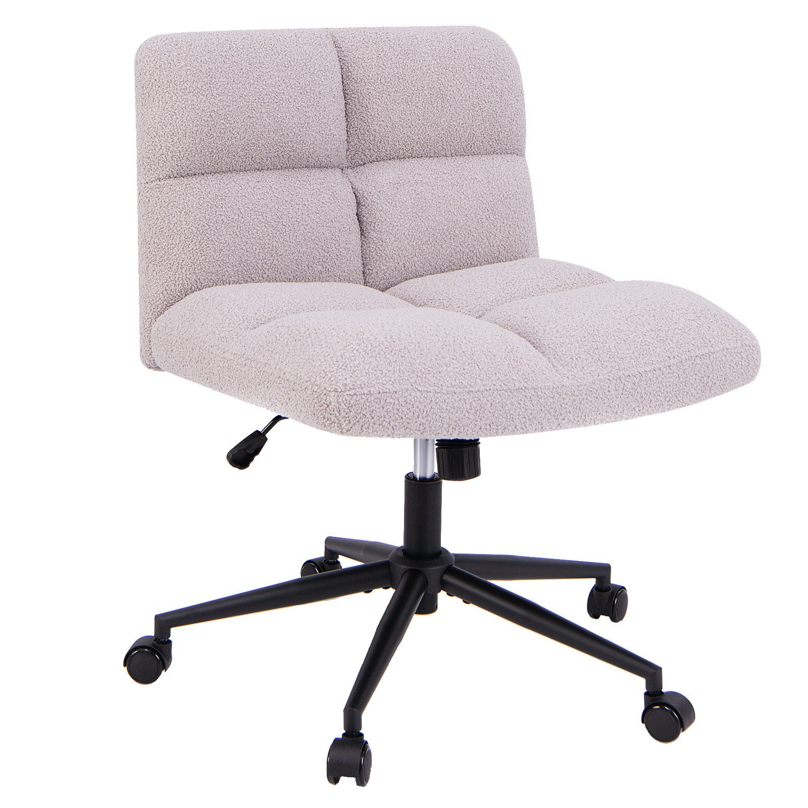 COSTWAY Bürostuhl, mit Rollen & Wippfunktion, drehbar, höhenverstellbar