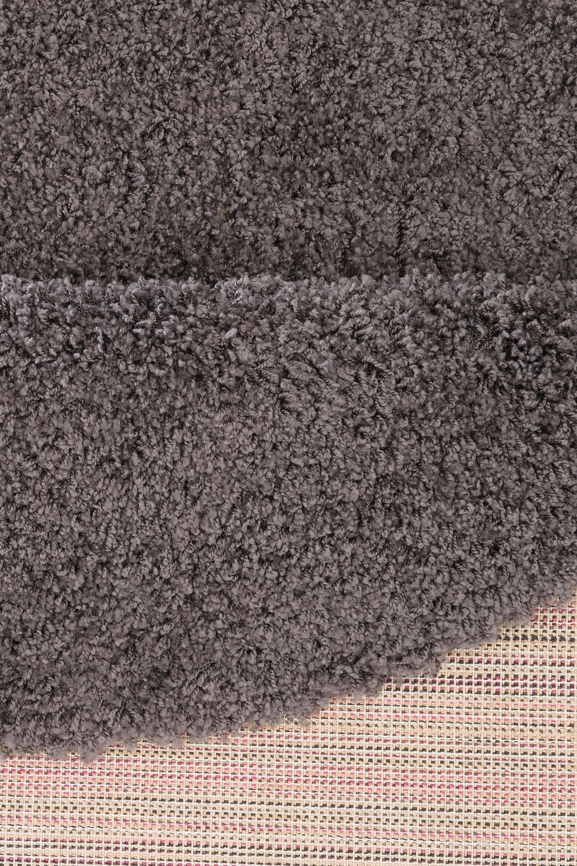 Teppich Viva einfarbig, dunkelgrau weich besonders 45 rund, und Uni-Farben, kuschelig rund, mm, Teppich Home Höhe: affaire