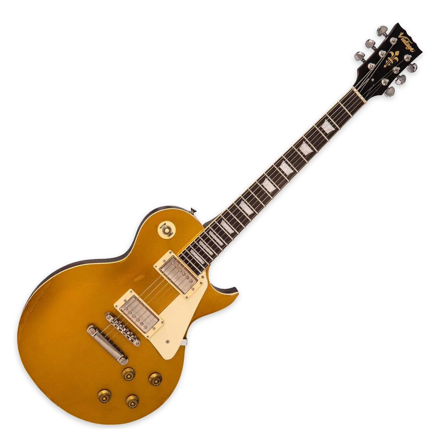 Vintage Guitars E-Gitarre Vintage E-Gitarre V100MRGT Icon Distressed Gold Top, Analog, 1-St., E-Gitarre, E-Gitarre im Distressed Look