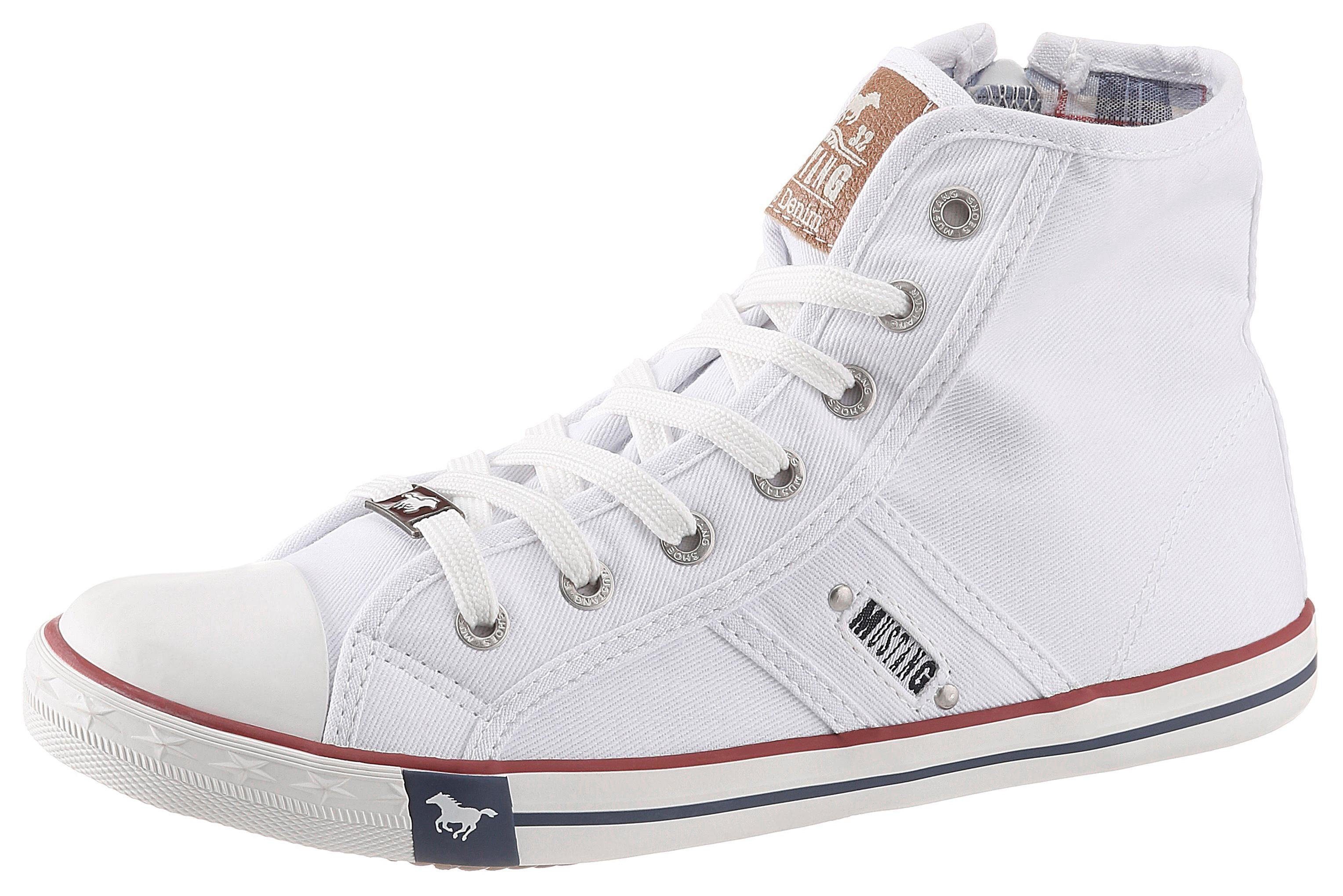 Mustang Shoes High-Top-Sneaker, Freizeitschuh Sneaker, High Top-Sneaker, Schnürschuh mit Label in der Laufsohle