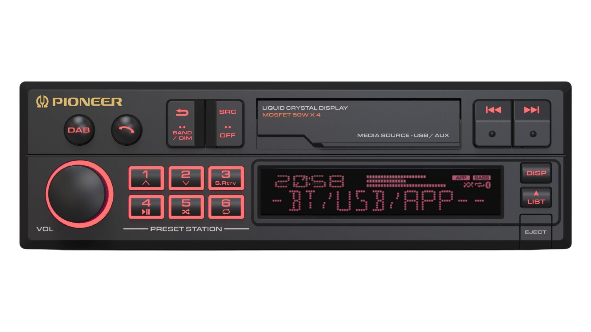 Pioneer Pioneer SXT-C10PS Youngtimer-Radio inkl. Antenne Autoradio