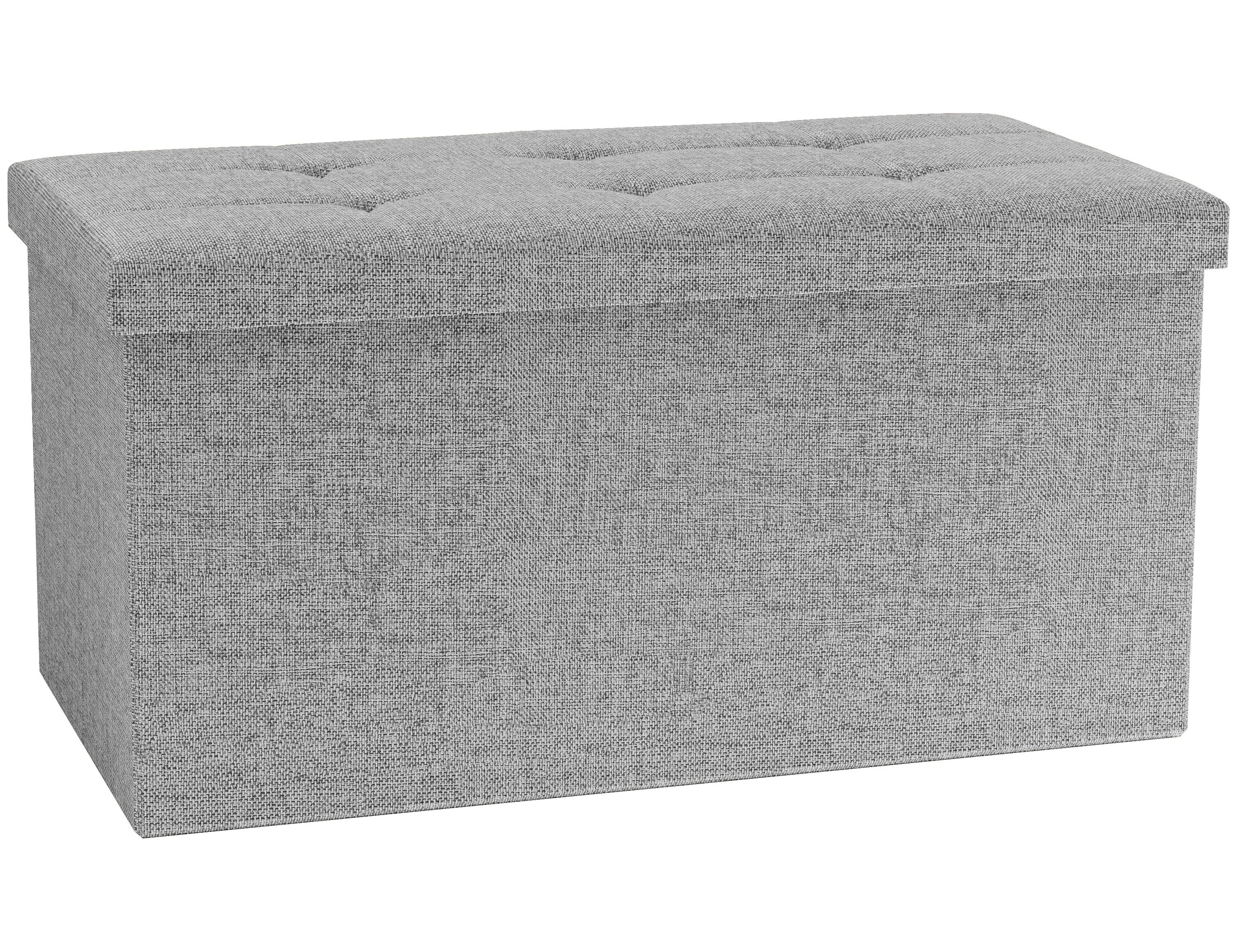 VCM Schuhbank Boxas B. 76 x T. 38 x H. 38 cm, Stoff-Sitztruhe, Kiste für flexiblen Einsatz in allen Wohnräumen