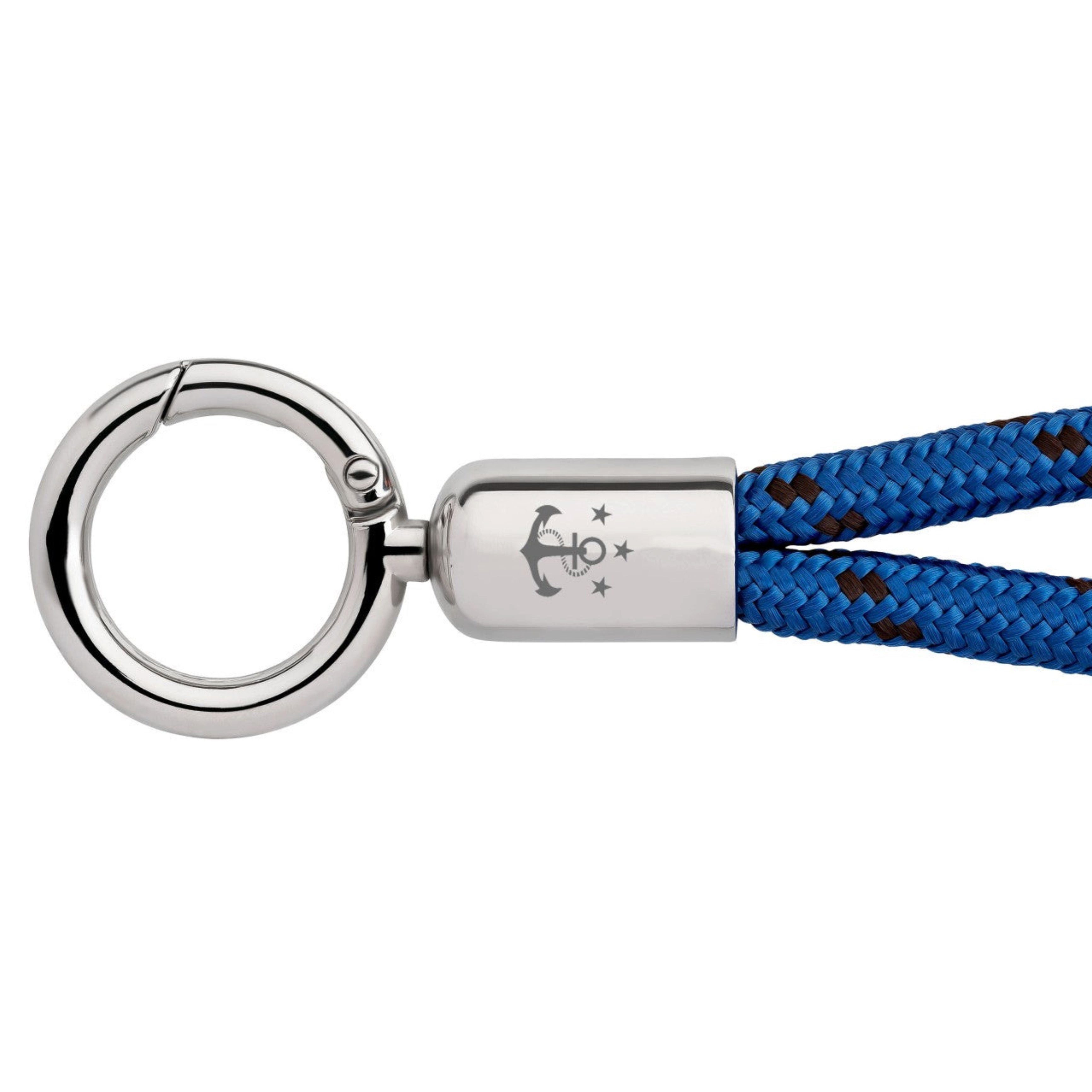 17;30 Hamburg Schlüsselanhänger Schlüsselband Skipper (6MM) S, Tampen BLAU-BRAUN von 17;30 Hamburg