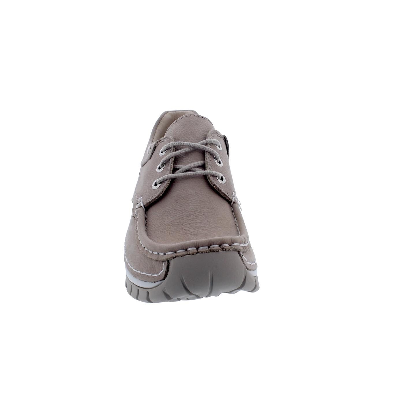 WOLKY Wolky Halbschuh Fly 0470111-125, Antique Nubukleder, Safari-Beige, Fuß Schnürschuh