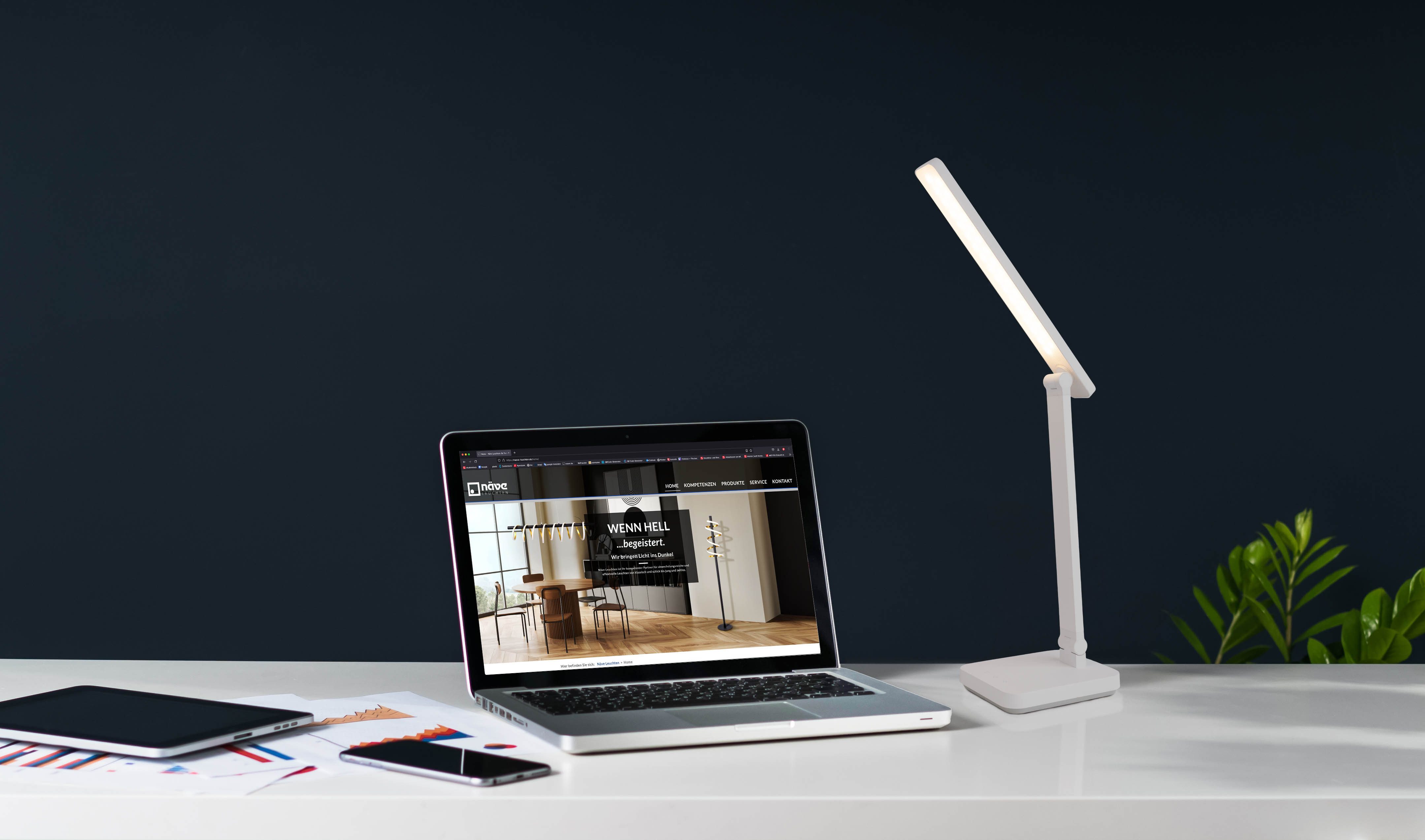 näve Tischleuchte "MOVER", Dimmfunktion, LED fest integriert, Inkl. CCT-Far günstig online kaufen