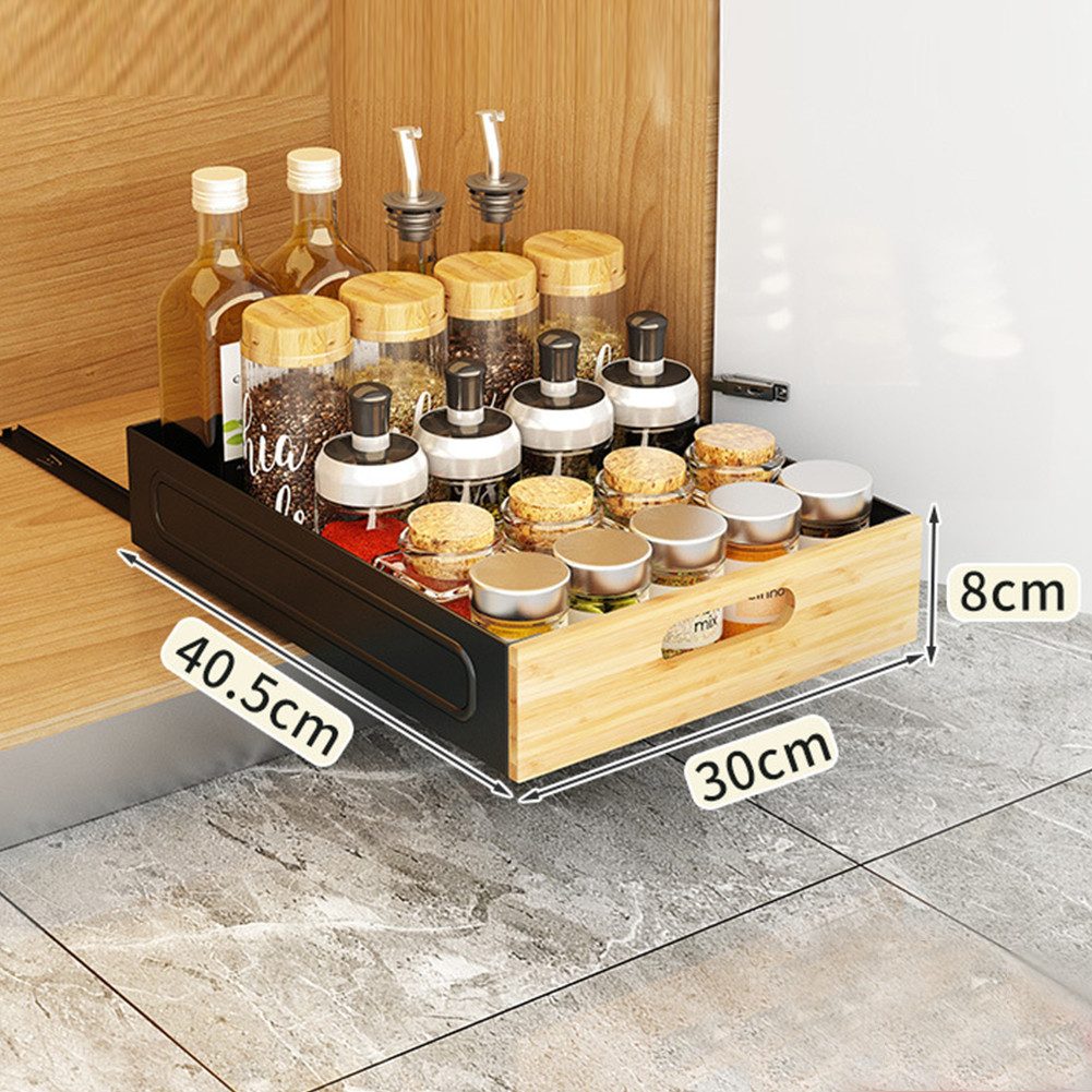 GarveeMore Küchenorganizer-Set Schrank Ausziehbare Schublade Carbon günstig online kaufen