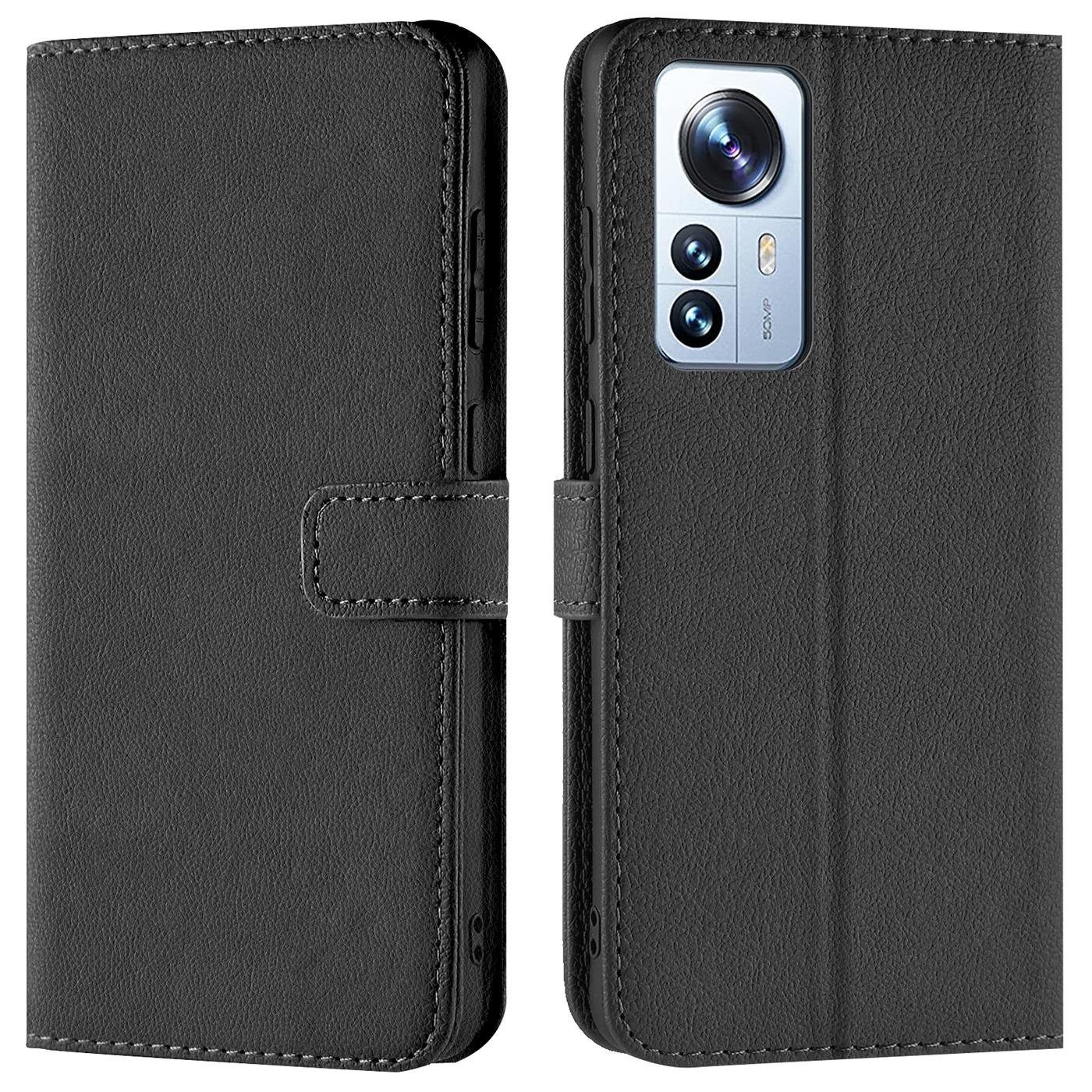 CoolGadget Handyhülle Wallet Klapp Tasche Book Case für Xiaomi 12 Pro 6,73 Zoll, Hülle Klapphülle Flip Cover Etui Schutzhülle