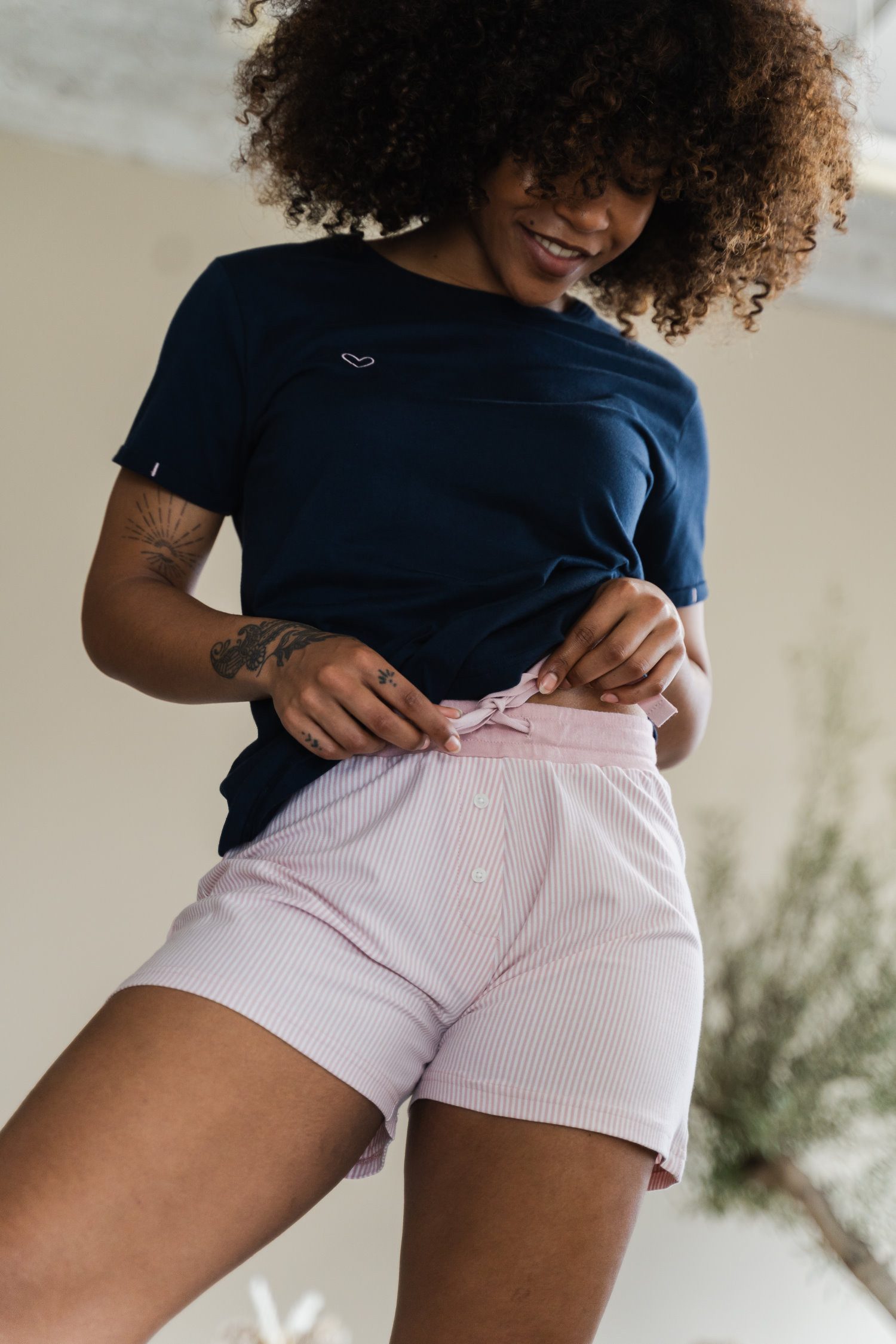 By Louise Pyjamashorts Kurze Damen Pyjamahose günstig online kaufen