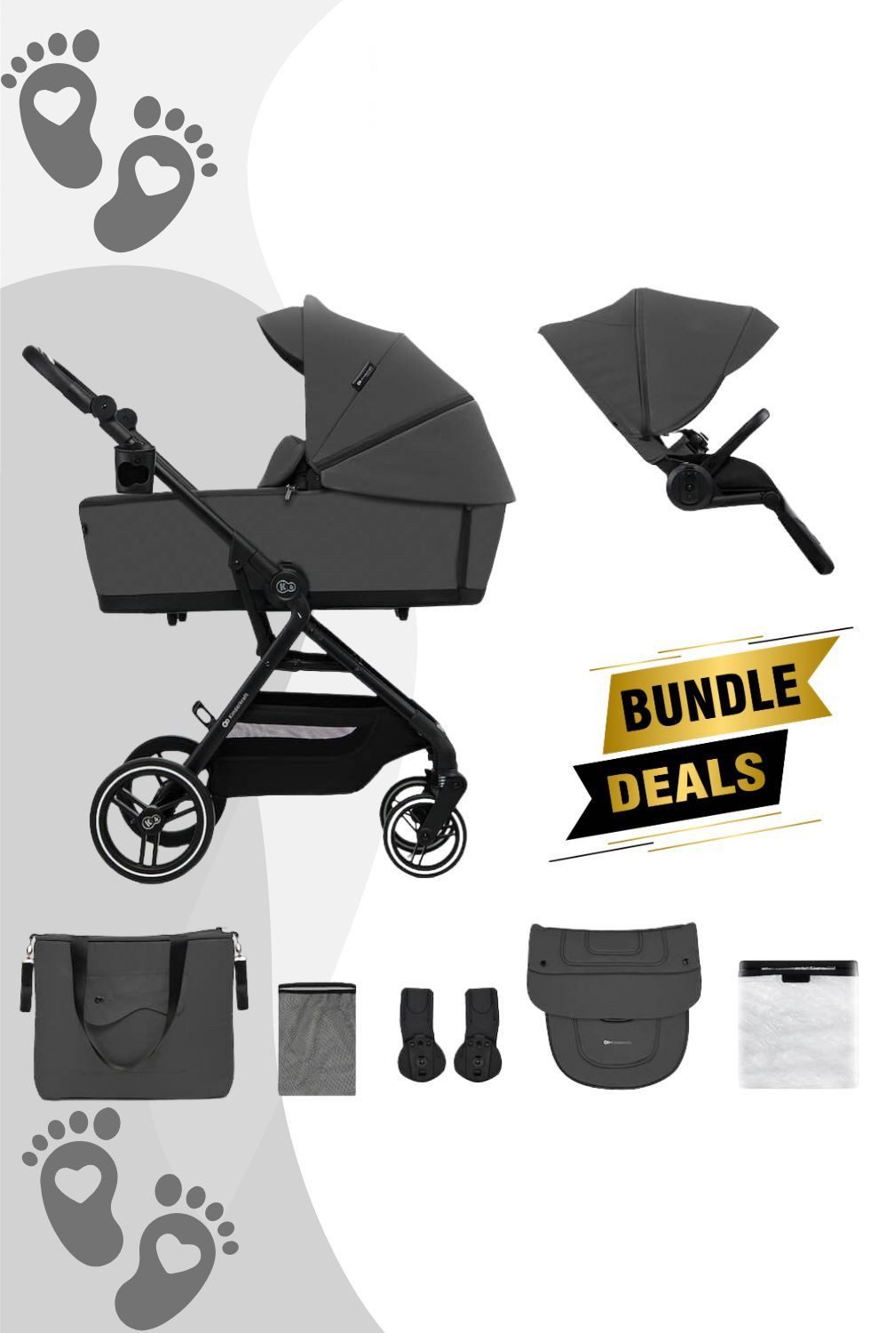 Kinderkraft Kombi-Kinderwagen Kinderwagen 2in1 Yoxi / Kombikinderwagen