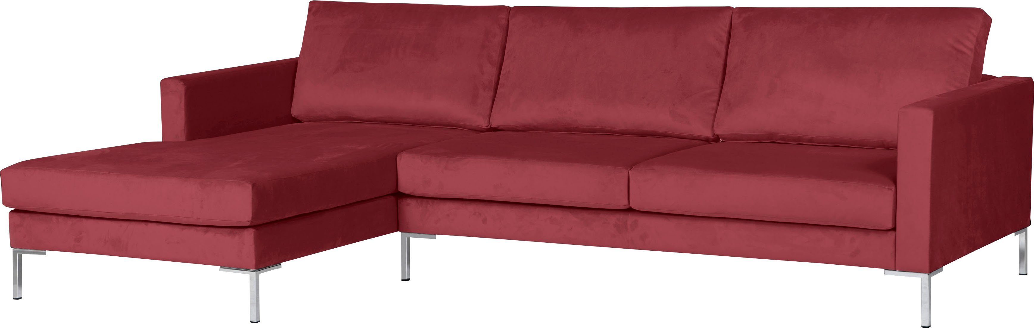 Alte Gerberei Ecksofa Velina, mit cm chianti Breite Metall-Winkelfüßen, 251