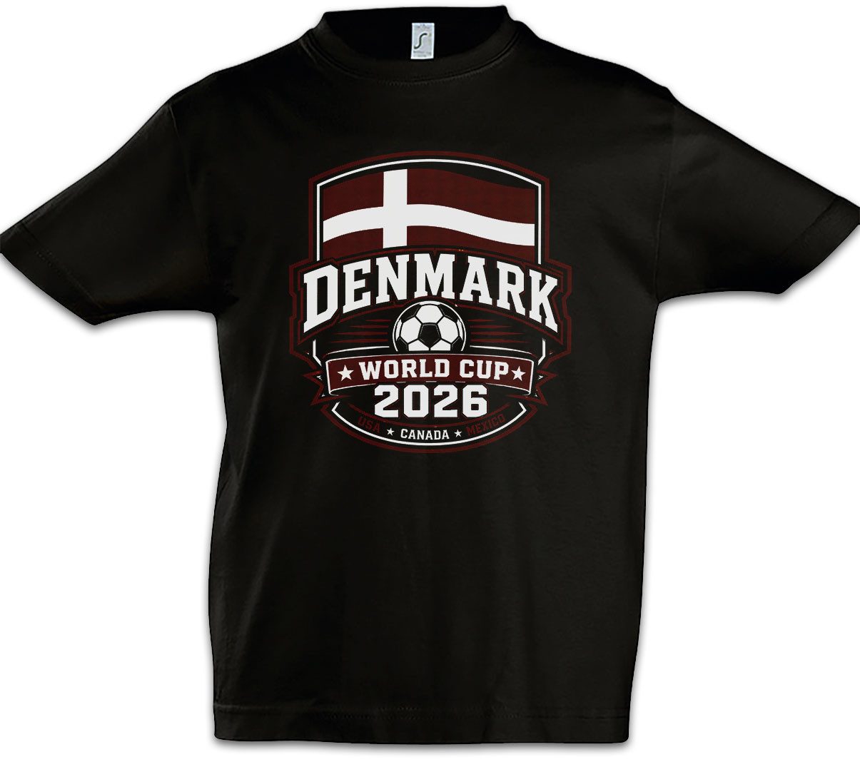 Urban Backwoods Print-Shirt Team Denmark 1 Kinder T-Shirt Dänemark Danmark Viking Copenhagen Hygge (1-tlg) Dannebrog Fußball WM Soccer